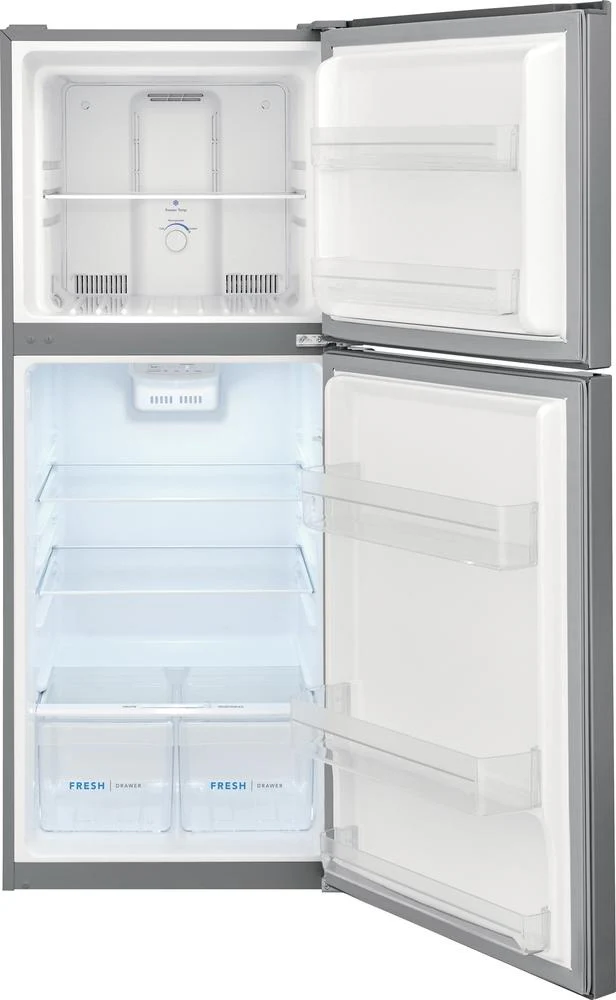 Frigidaire 23.75" 11.6 Cu. Ft. Brushed Stainless Steel Top-Freezer Refrigerator - FFET1222UV - Image 3