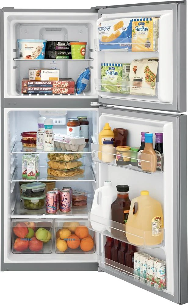 Frigidaire 23.75" 11.6 Cu. Ft. Brushed Stainless Steel Top-Freezer Refrigerator - FFET1222UV - Image 4