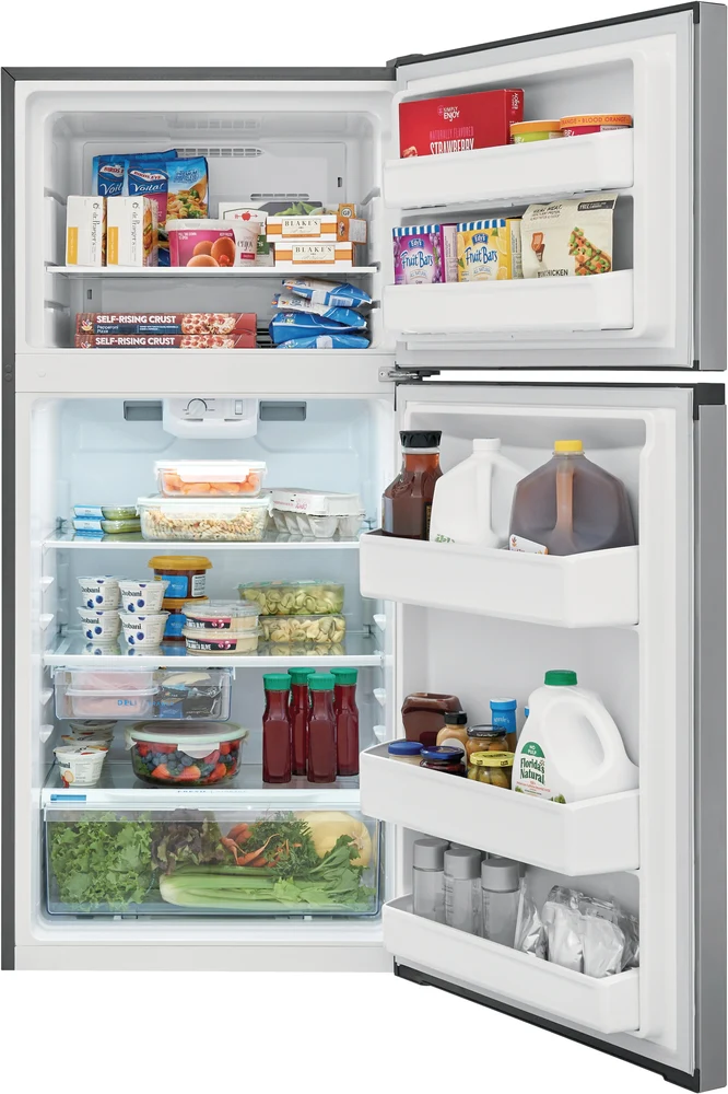 Frigidaire 27.75" 13.9 Cu. Ft. Brushed Steel Top-Freezer Refrigerator - FFHT1425VV - Image 2