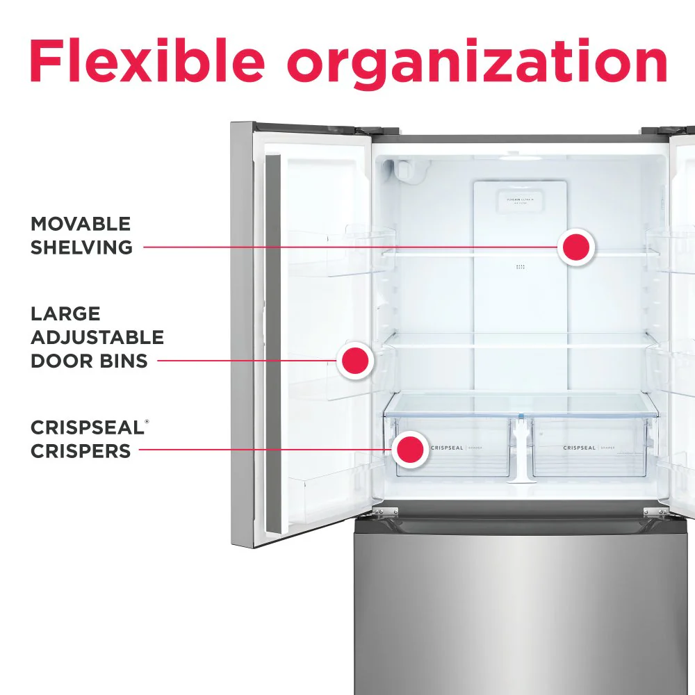 Frigidaire 35.3" 19.9 Cu. Ft. Fingerprint Resistant Stainless Steel Look Counter-Depth French Door Refrigerator - FRFG2011AV - Image 12