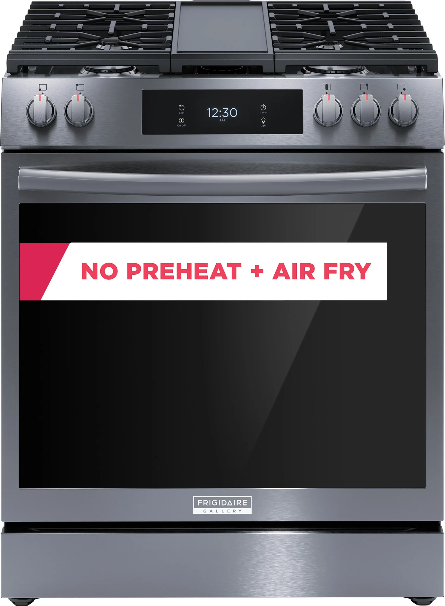 Frigidaire Gallery Black Stainless 30" Front Control Gas Range with Total Convection (6.1 Cu. Ft) - GCFG3060BD - Image 3