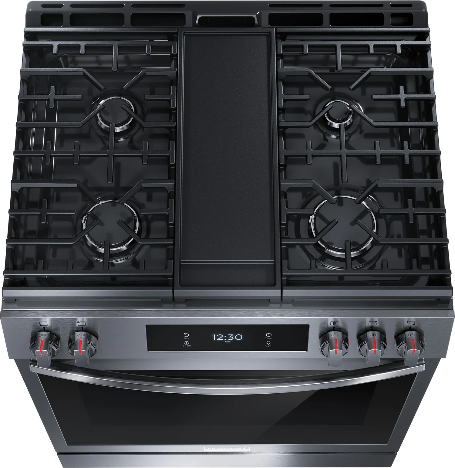 Frigidaire Gallery Black Stainless 30" Front Control Gas Range with Total Convection (6.1 Cu. Ft) - GCFG3060BD - Image 7
