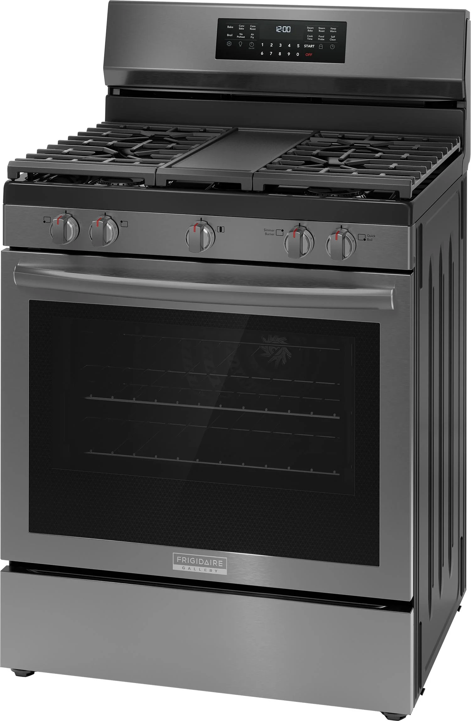 Frigidaire Gallery Smudge-Proof® Black Stainless Steel 30" Rear Control Gas Range (5.1 Cu. Ft) - GCRG3060BD - Image 3
