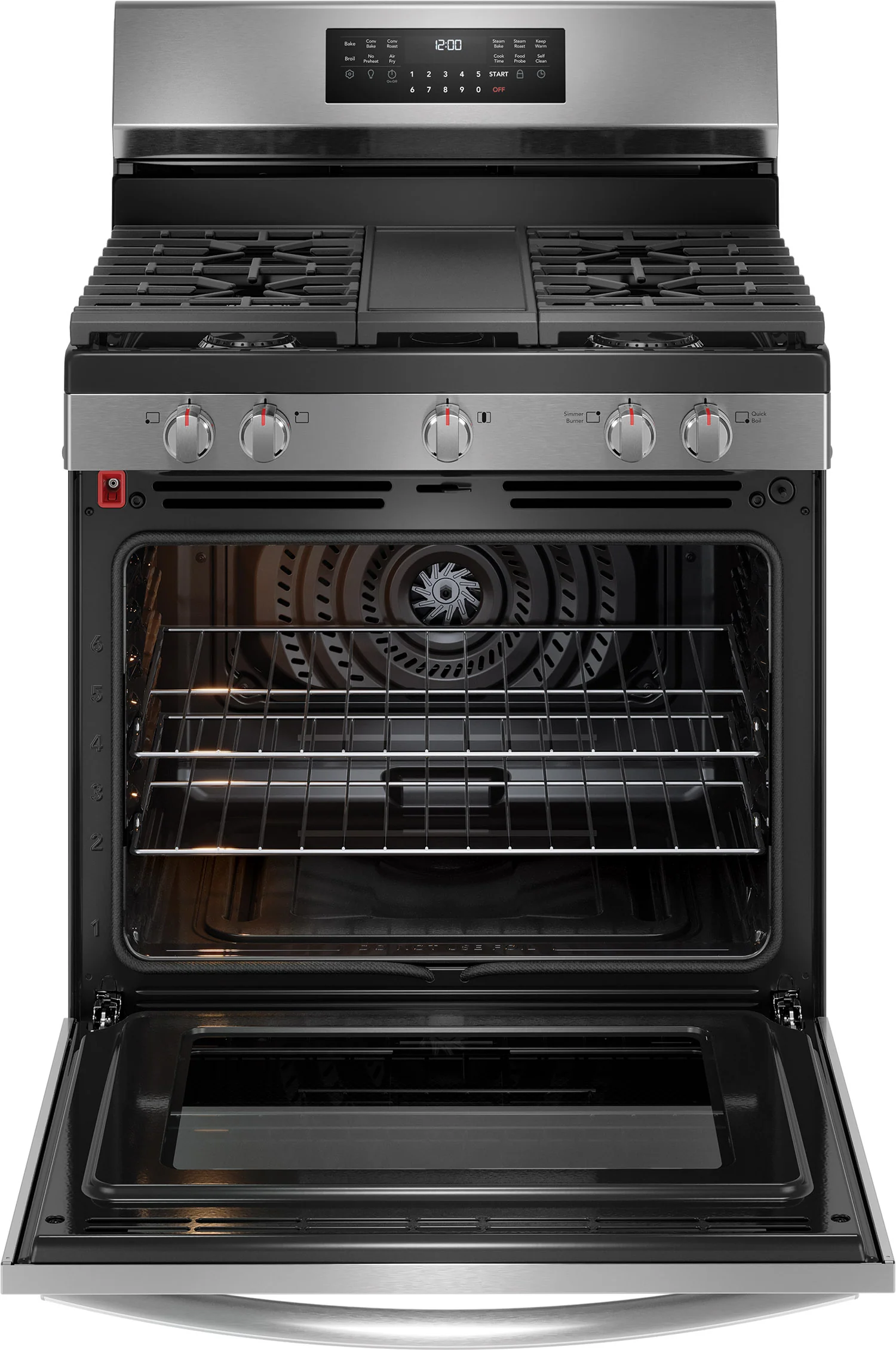 Frigidaire Gallery Smudge-Proof® Black Stainless Steel 30" Rear Control Gas Range (5.1 Cu. Ft) - GCRG3060BD - Image 4