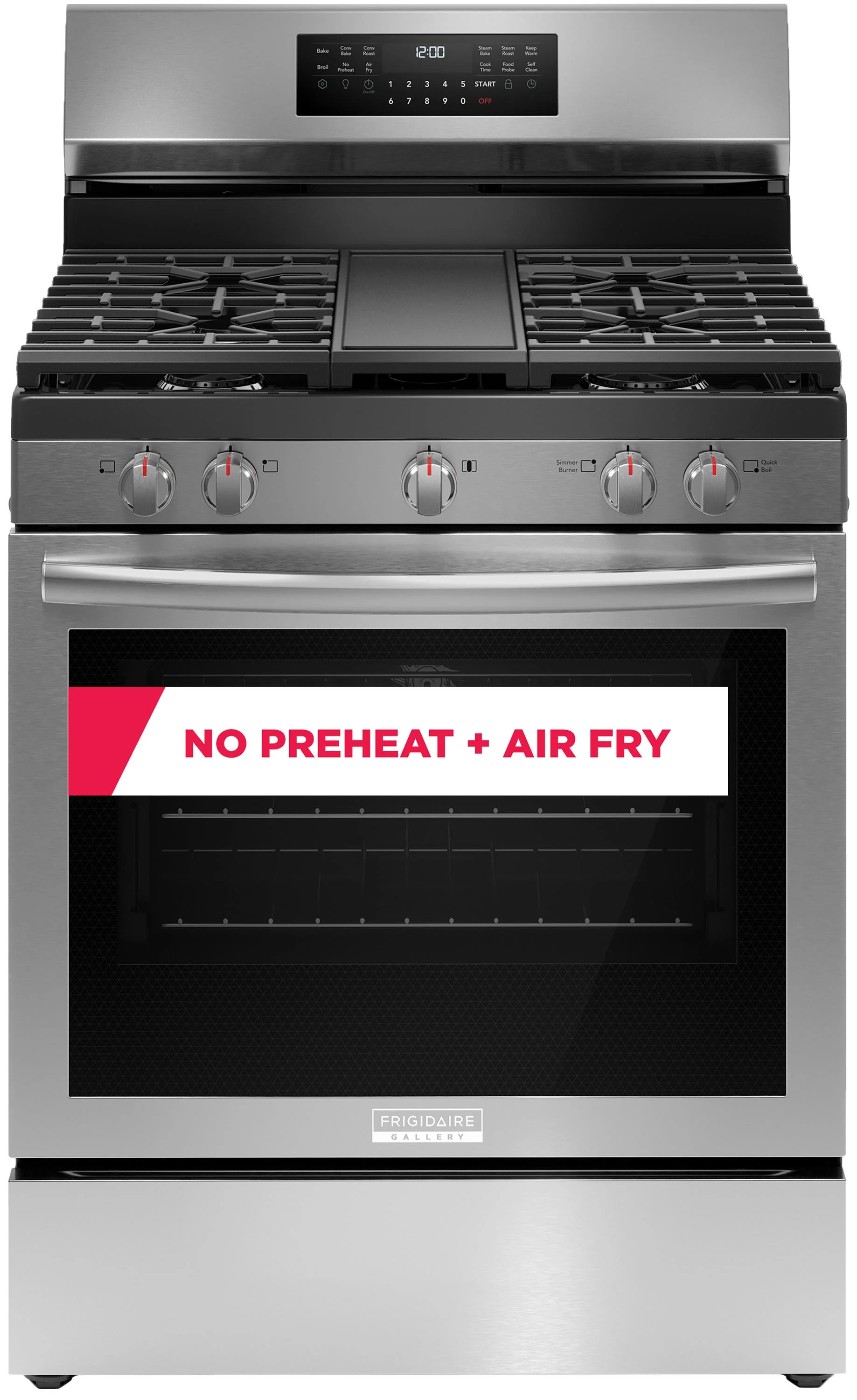 Frigidaire Gallery Smudge-Proof® Stainless Steel 30" Gas Range with Total Convection (5.1 Cu. Ft) - GCRG3060BF - Image 2