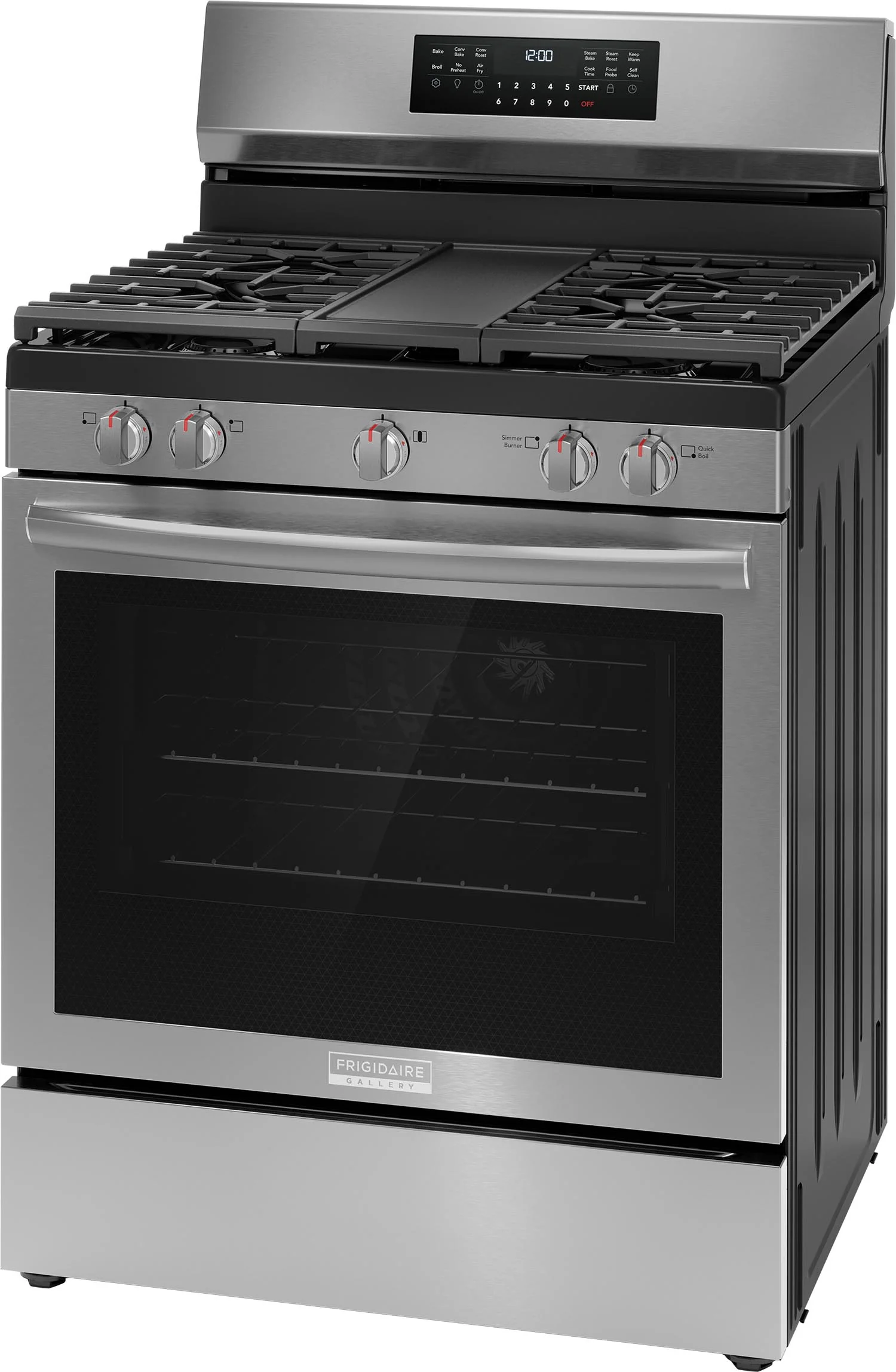 Frigidaire Gallery Smudge-Proof® Stainless Steel 30" Gas Range with Total Convection (5.1 Cu. Ft) - GCRG3060BF - Image 3