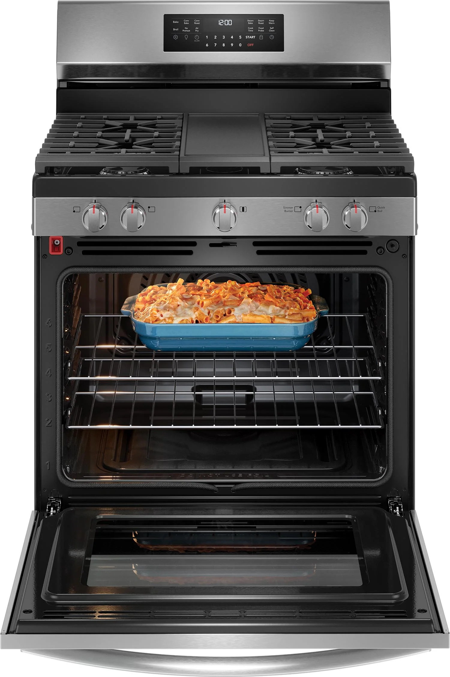 Frigidaire Gallery Smudge-Proof® Stainless Steel 30" Gas Range with Total Convection (5.1 Cu. Ft) - GCRG3060BF - Image 5