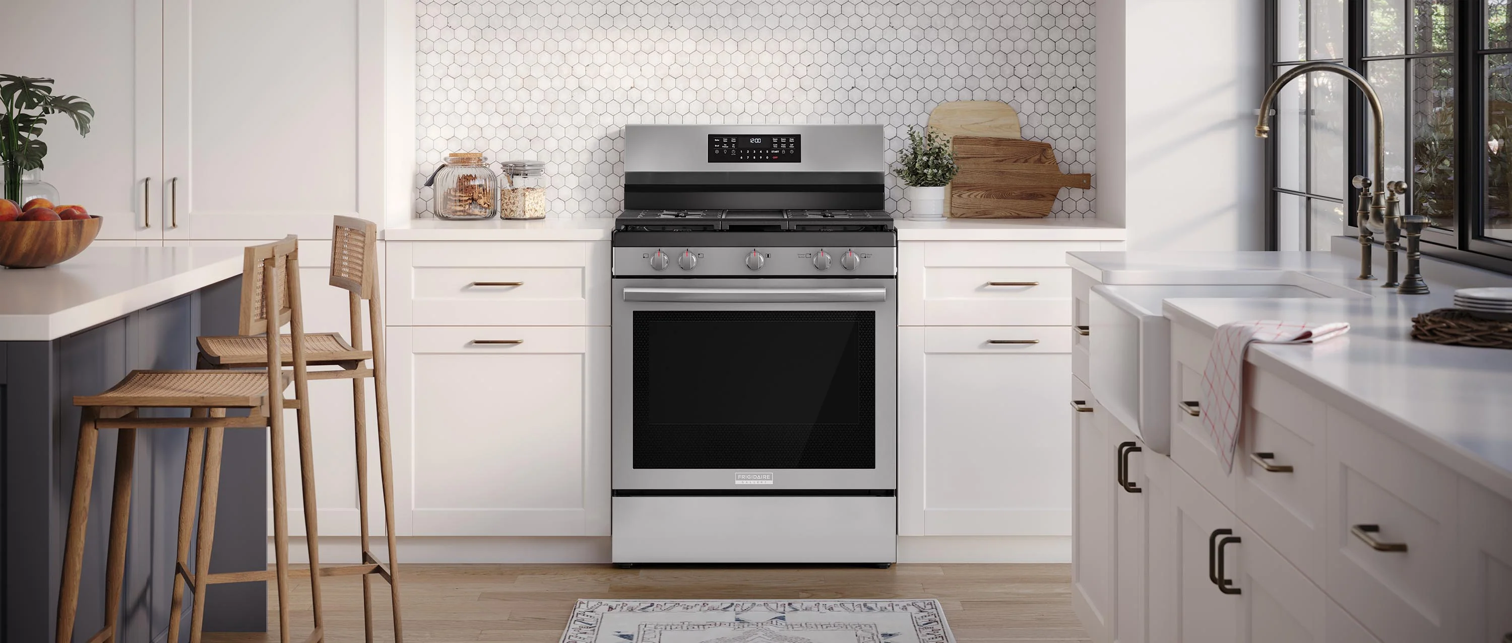 Frigidaire Gallery Smudge-Proof® Stainless Steel 30" Gas Range with Total Convection (5.1 Cu. Ft) - GCRG3060BF - Image 9