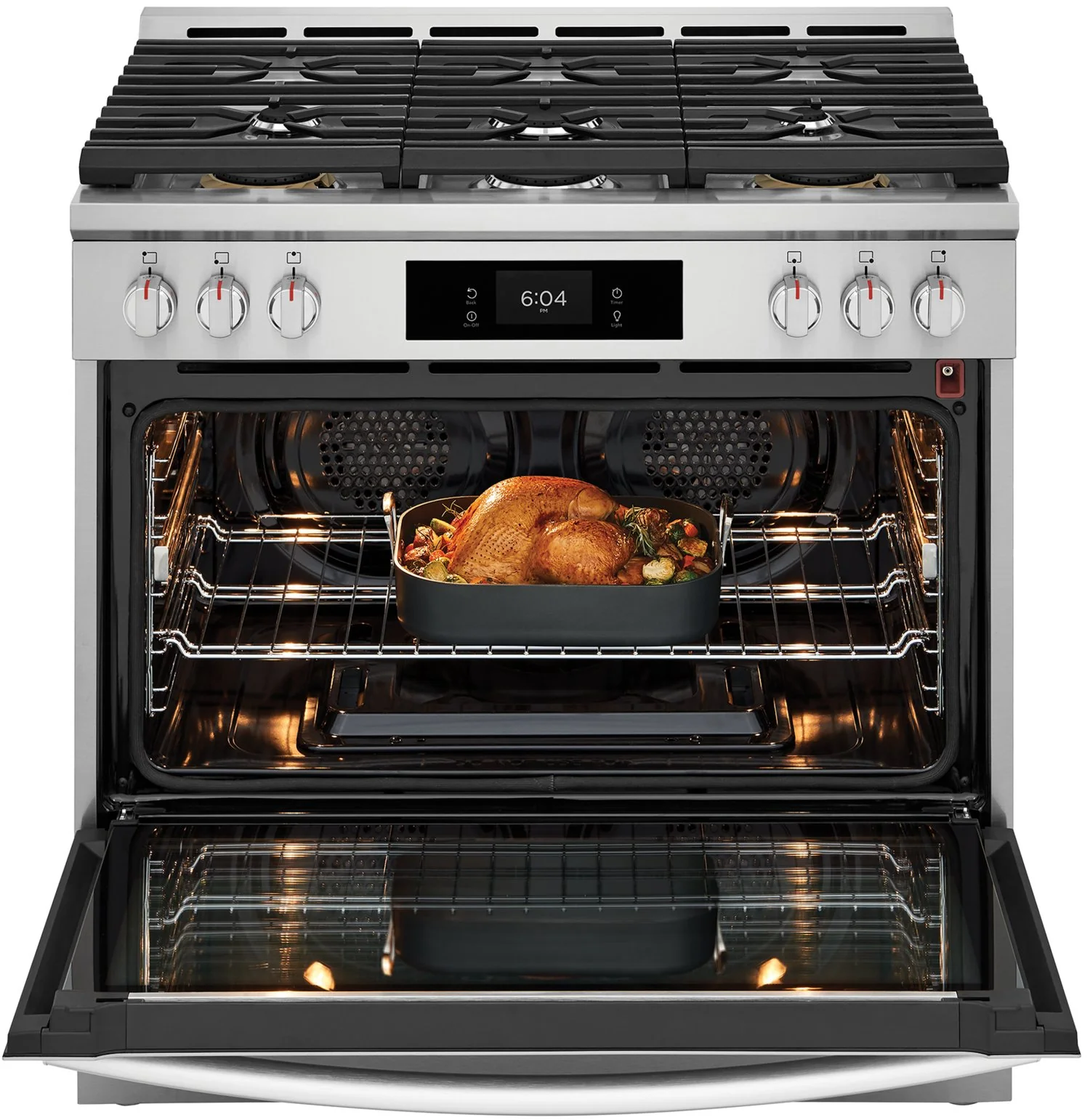 Frigidaire Gallery Smudge-Proof® Stainless Steel 35.8" Gas Range with Total Convection (4.6 Cu. Ft) - GCFG3661AF - Image 3