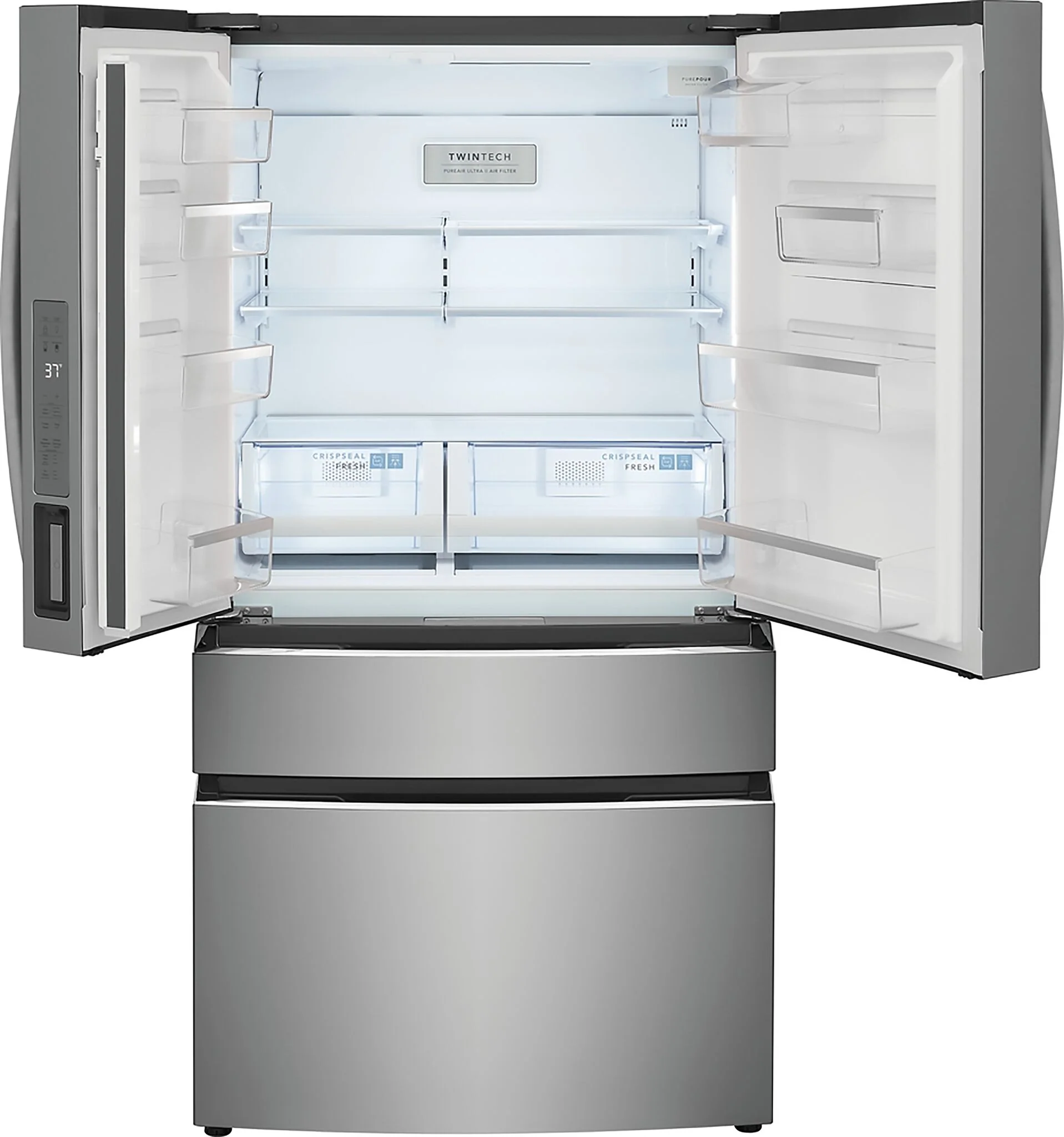 Frigidaire Gallery 36" 22 Cu. Ft. Smudge-Proof Stainless Steel Counter-Depth 4-Door French Door Refrigerator - GRMG2272CF - Image 2