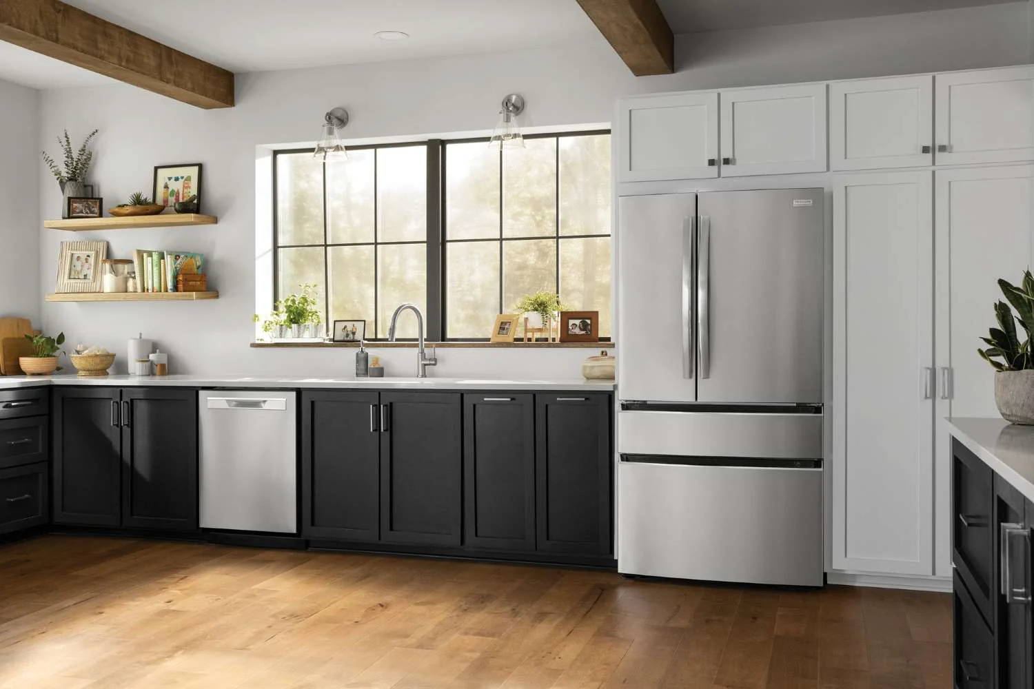 Frigidaire Gallery 36" 27.2 Cu. Ft. Smudge-Proof® Stainless Steel 4-Door French Door Refrigerator - GRMN2872AF - Image 3