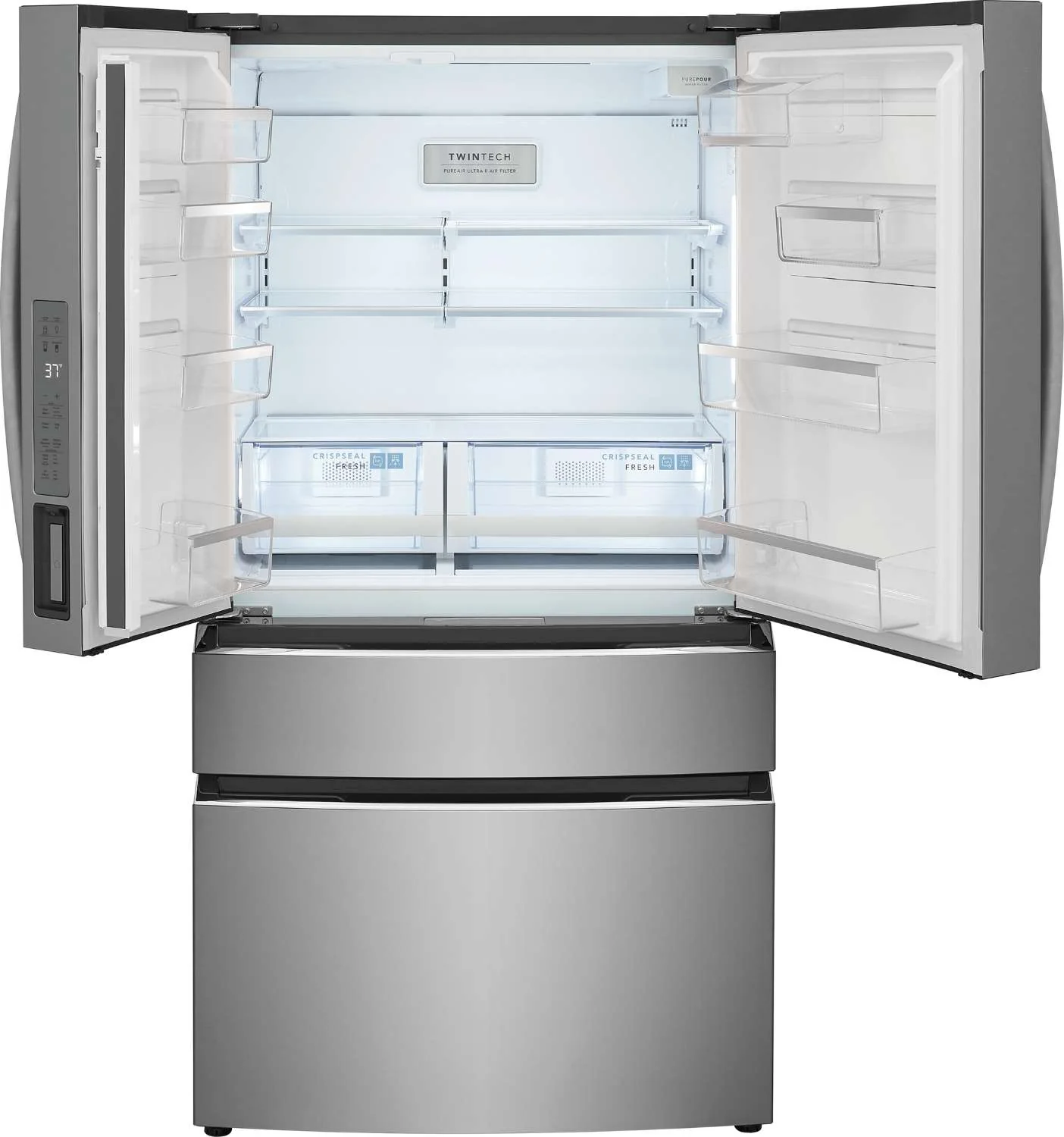 Frigidaire Gallery 36" 27.2 Cu. Ft. Smudge-Proof® Stainless Steel 4-Door French Door Refrigerator - GRMN2872AF - Image 5