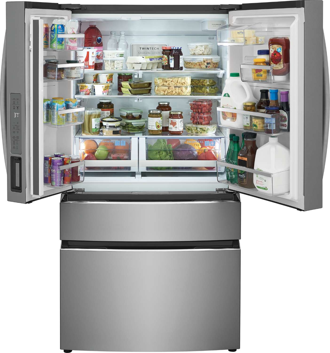 Frigidaire Gallery 36" 27.2 Cu. Ft. Smudge-Proof® Stainless Steel 4-Door French Door Refrigerator - GRMN2872AF - Image 6