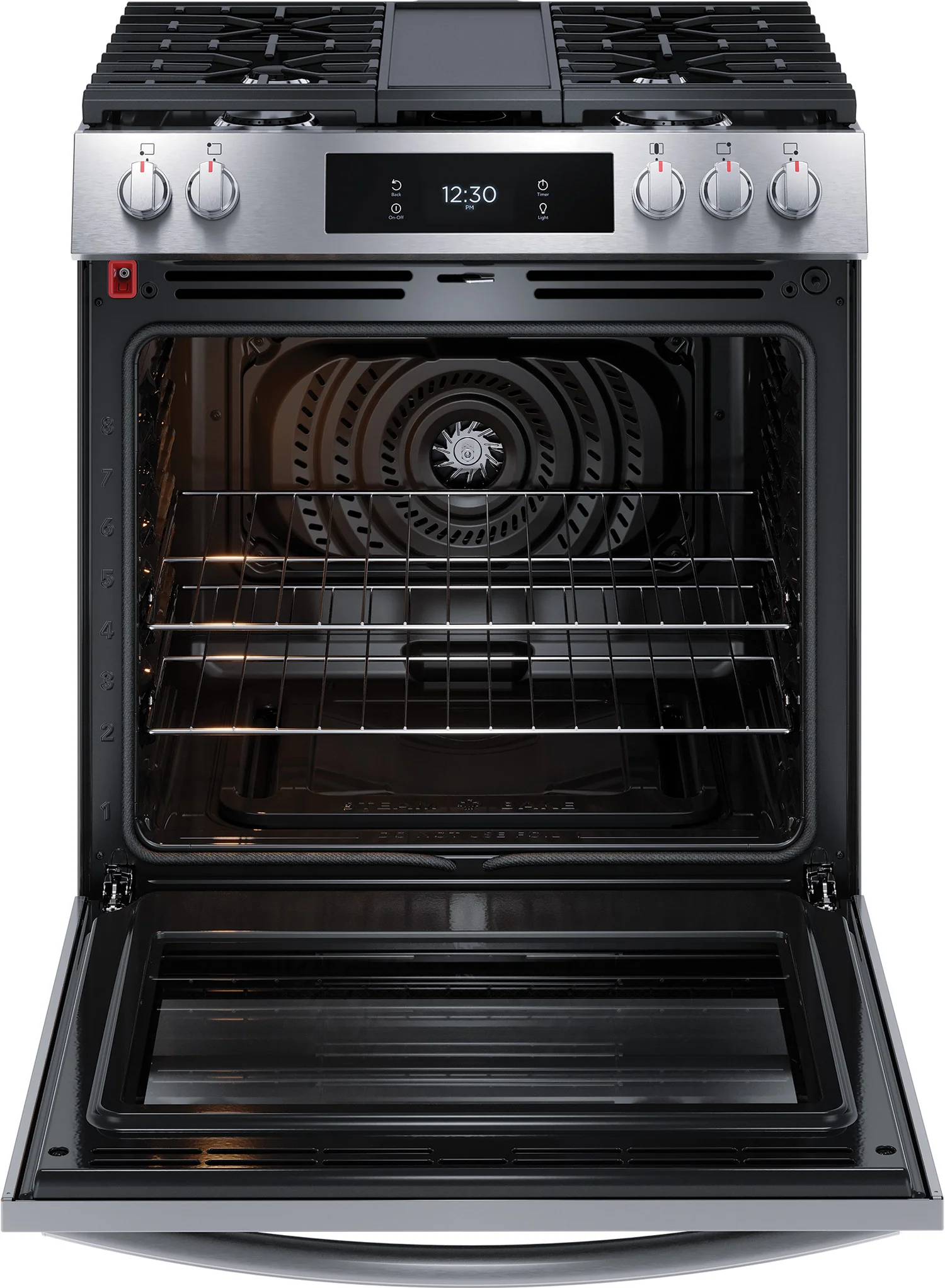 Frigidaire Gallery Stainless Steel 30" Front Control Gas Range with Total Convection (6.1 Cu. Ft) - GCFG3060BF - Image 5