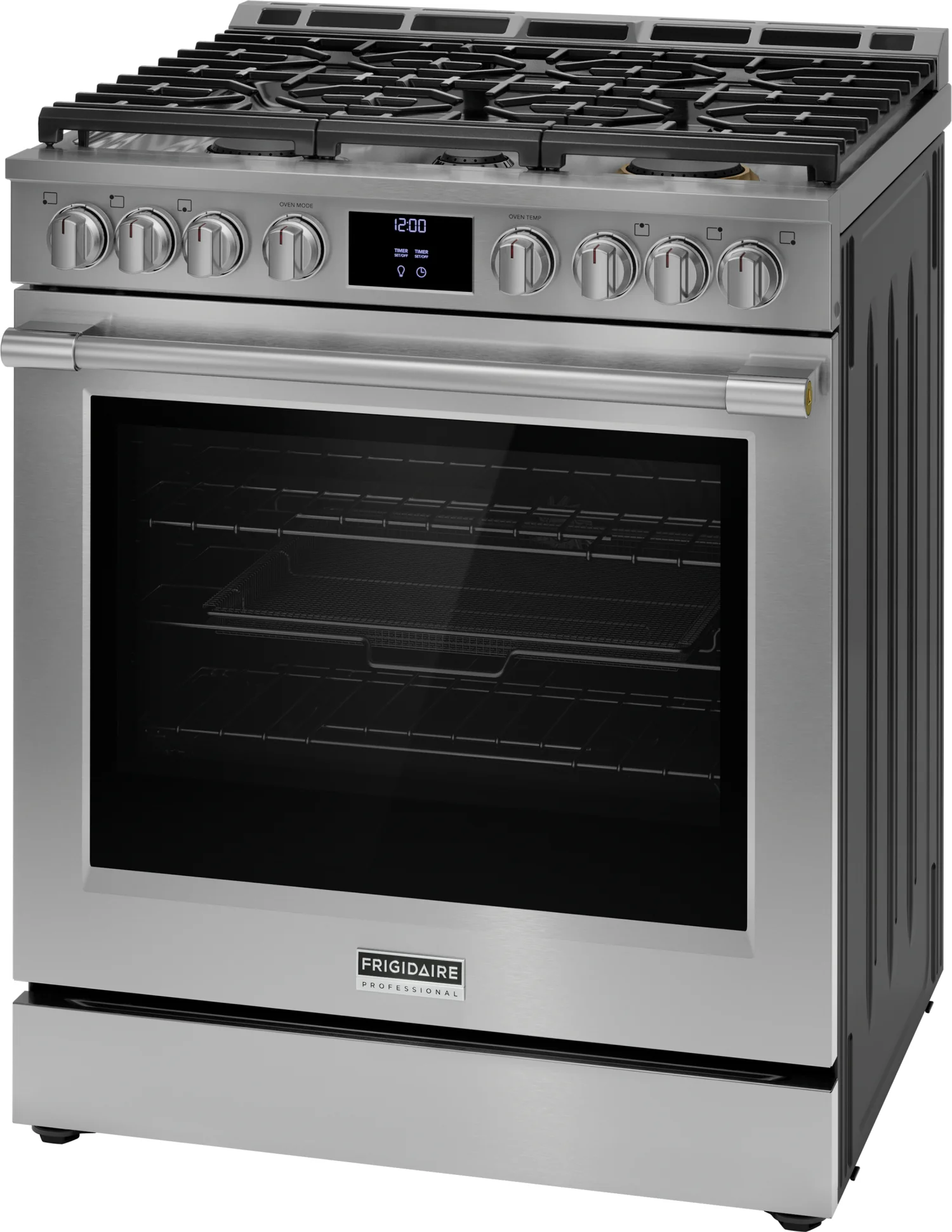 Frigidaire Professional Smudge-Proof® Stainless Steel 30" Front Control Gas Range with Total Convection (6 Cu. Ft) - PCFG3080AF - Image 2