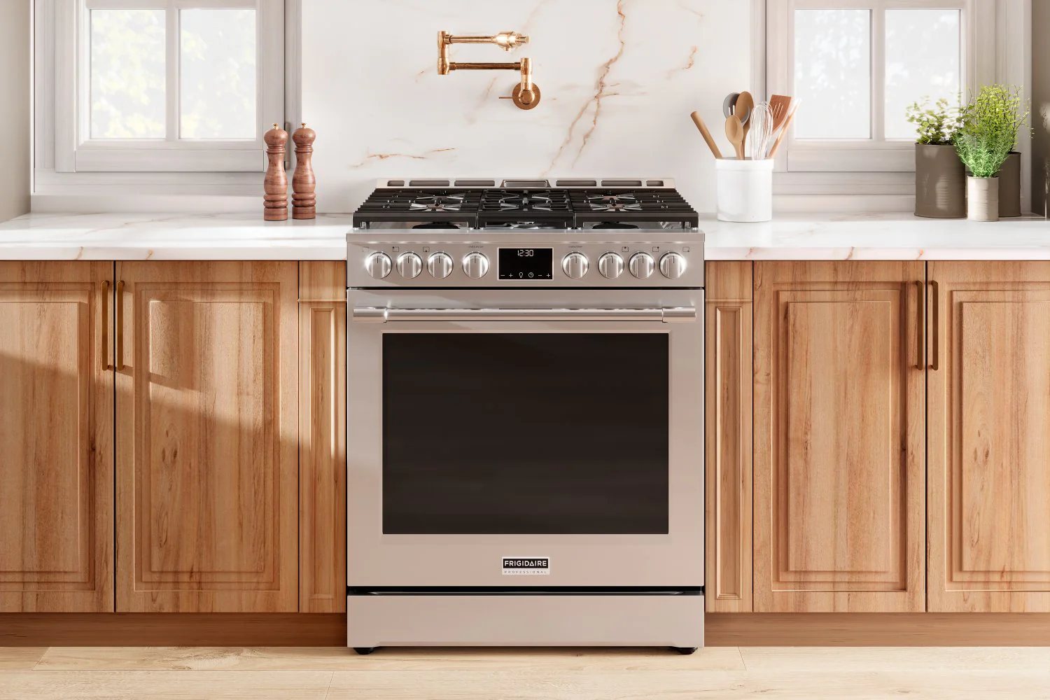 Frigidaire Professional Smudge-Proof® Stainless Steel 30" Front Control Gas Range with Total Convection (6 Cu. Ft) - PCFG3080AF - Image 4