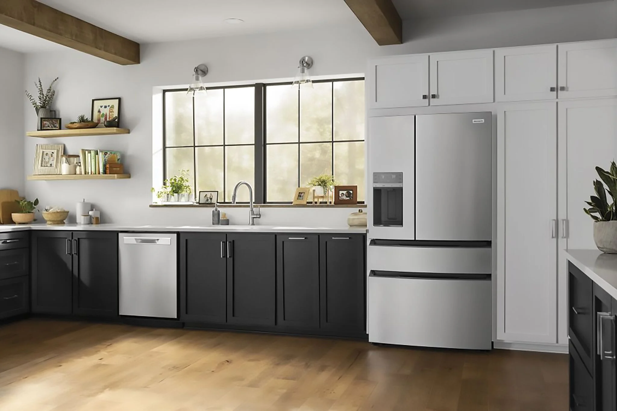Frigidaire 36" 26 Cu. Ft. Smudge Proof Stainless Steel 4-Door French Door Refrigerator - FRMS2733AV - Image 2