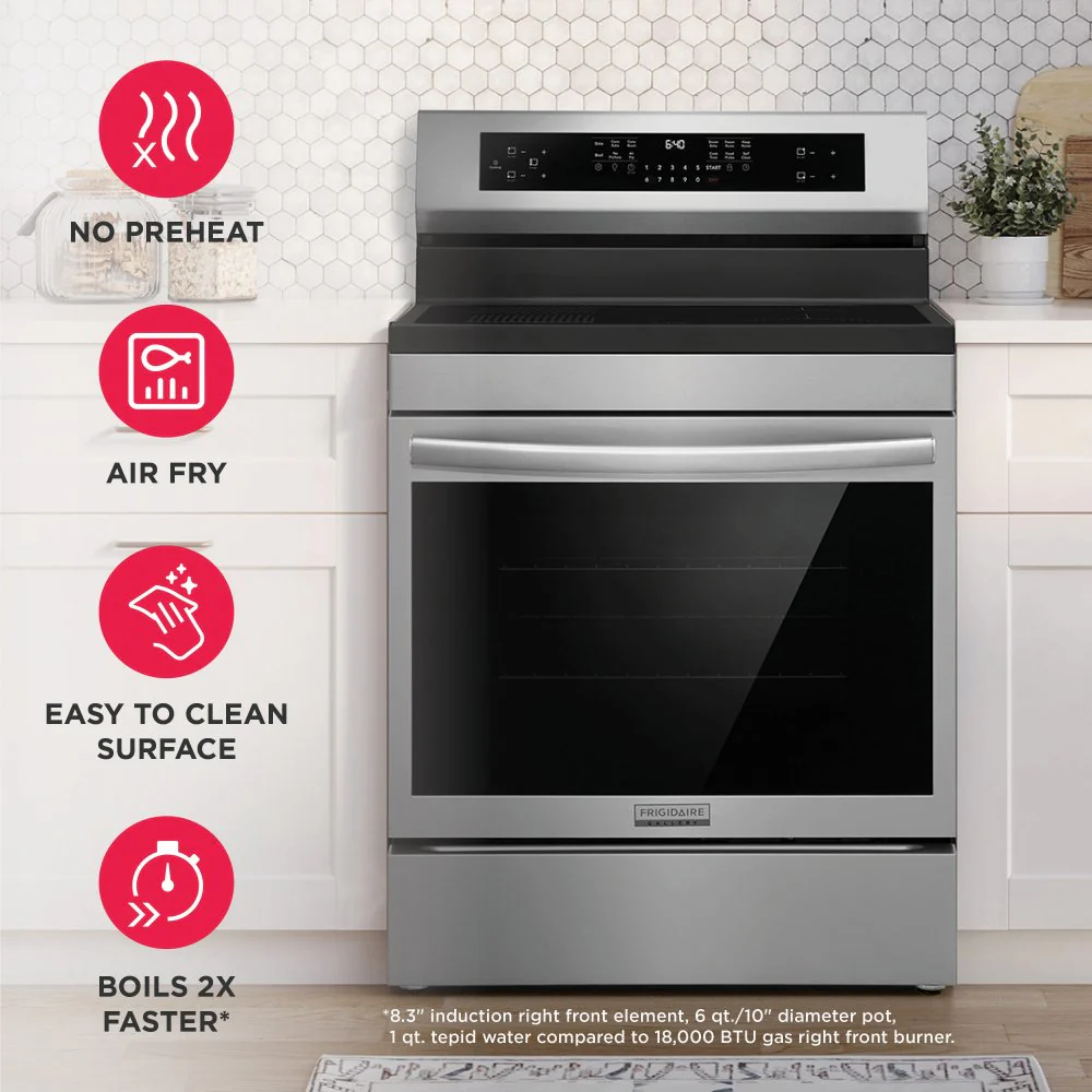 Frigidaire Stainless Steel 30" Freestanding Induction Range with Air Fry (5.3 Cu. Ft.) - GCRI306CBF - Image 6