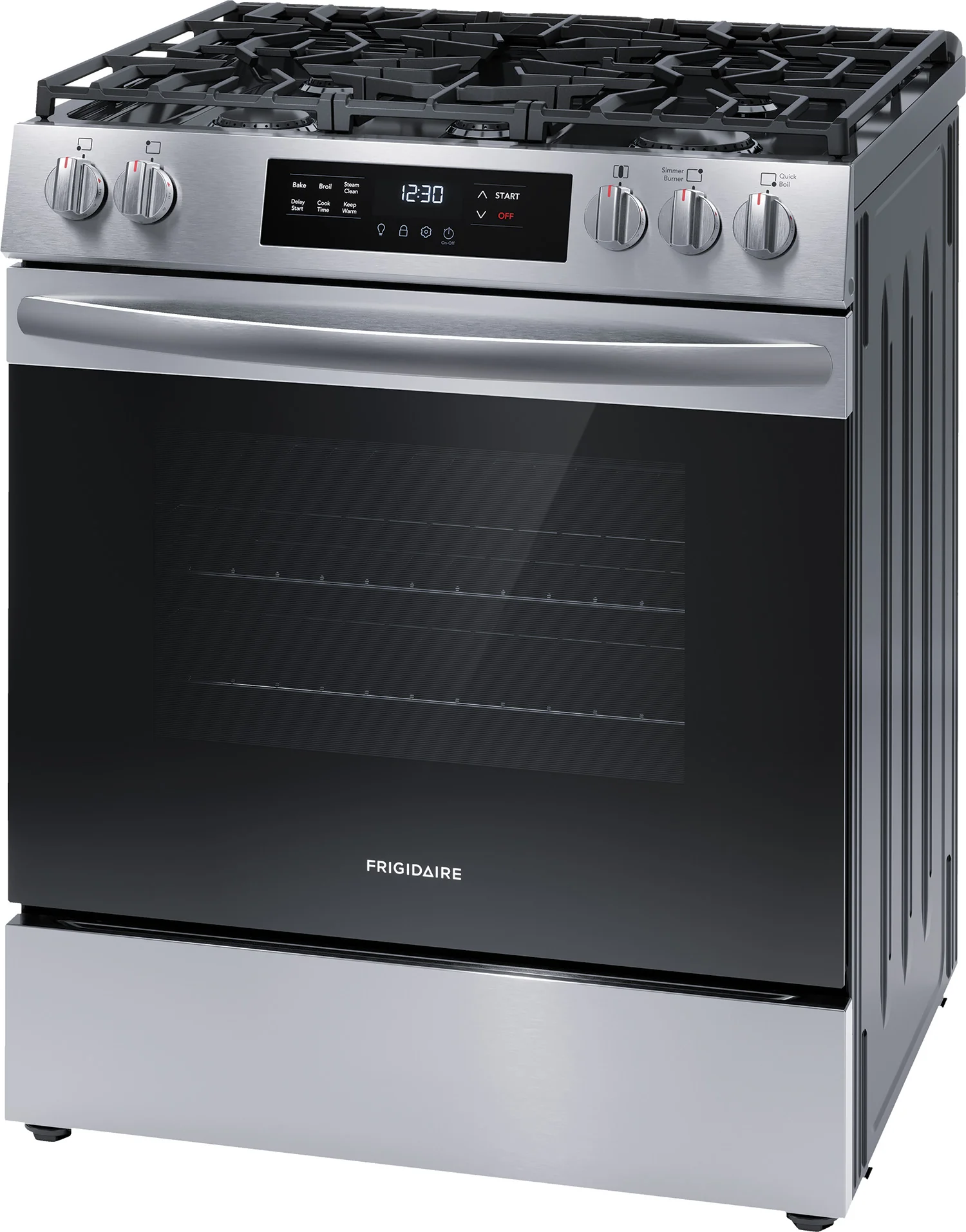 Frigidaire Stainless Steel 30'' Front Control Gas Range (5.1 Cu. Ft) - FCFG3062AS - Image 3