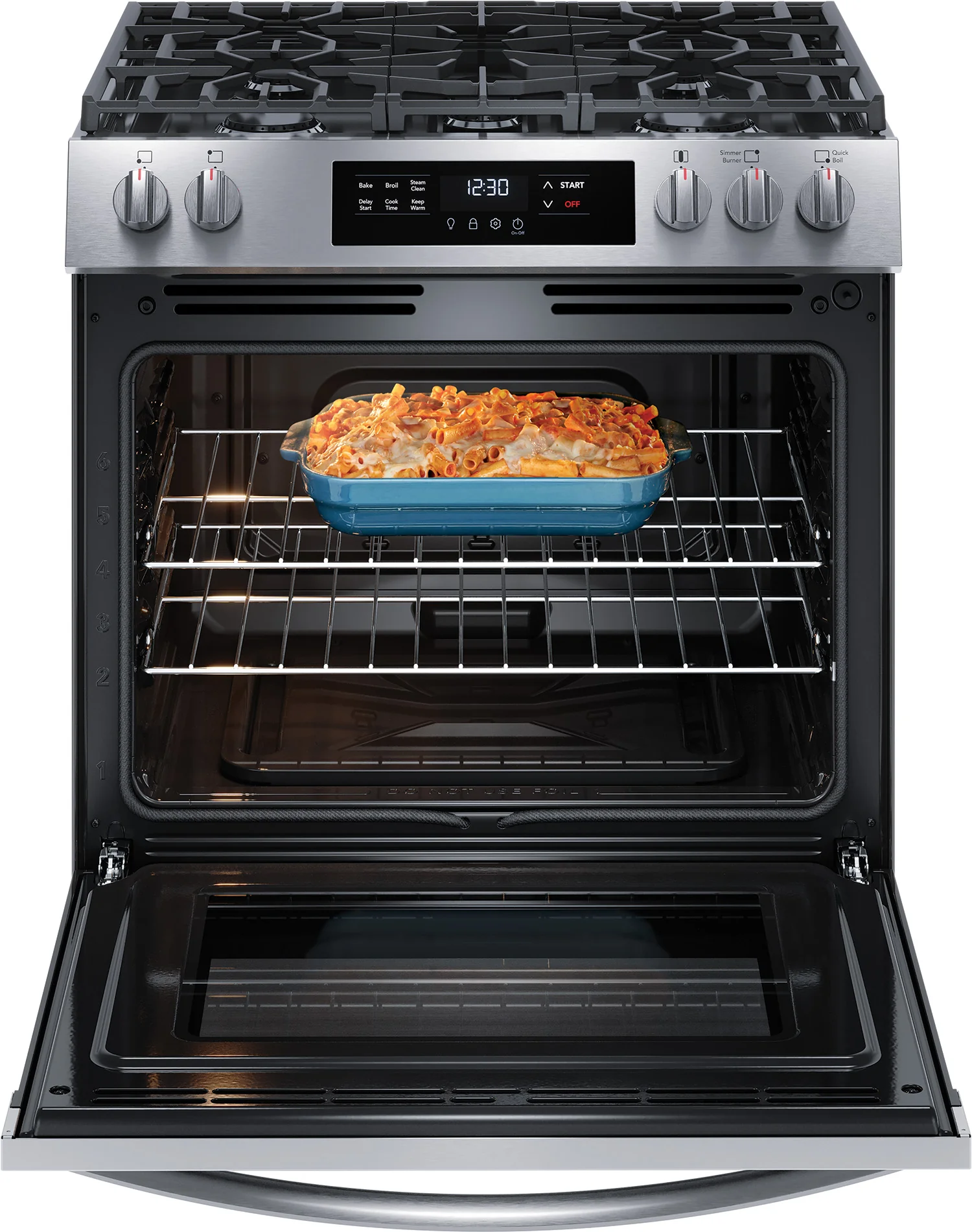 Frigidaire Stainless Steel 30'' Front Control Gas Range (5.1 Cu. Ft) - FCFG3062AS - Image 5