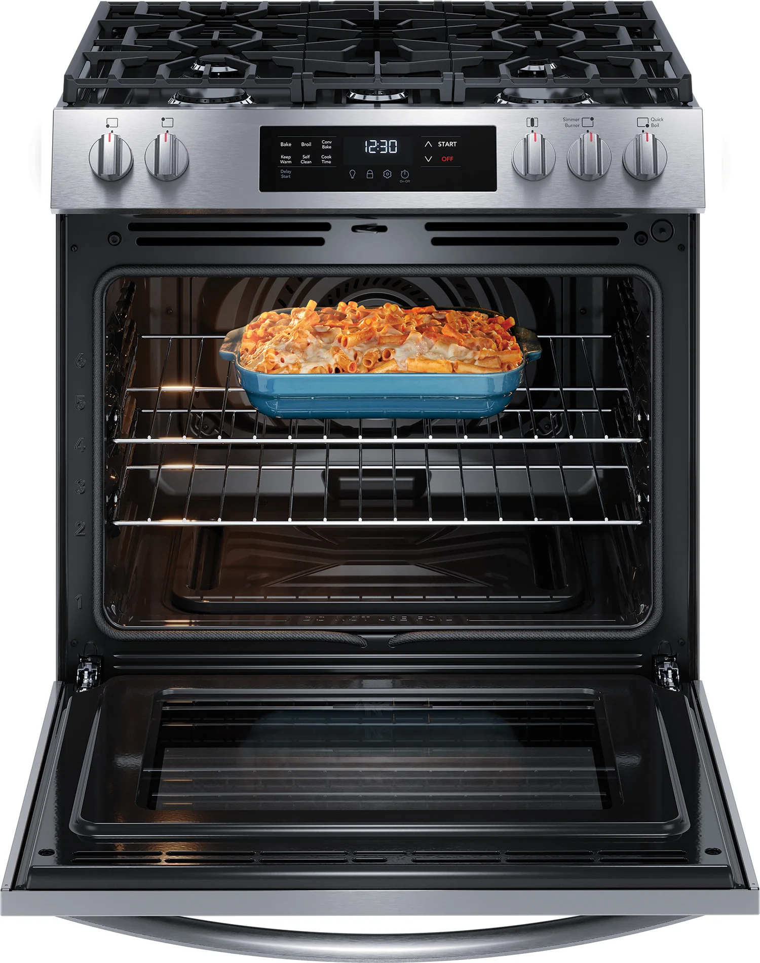 Frigidaire Stainless Steel 30'' Front Control Gas Range (5.1 Cu. Ft) - FCFG3083AS - Image 6