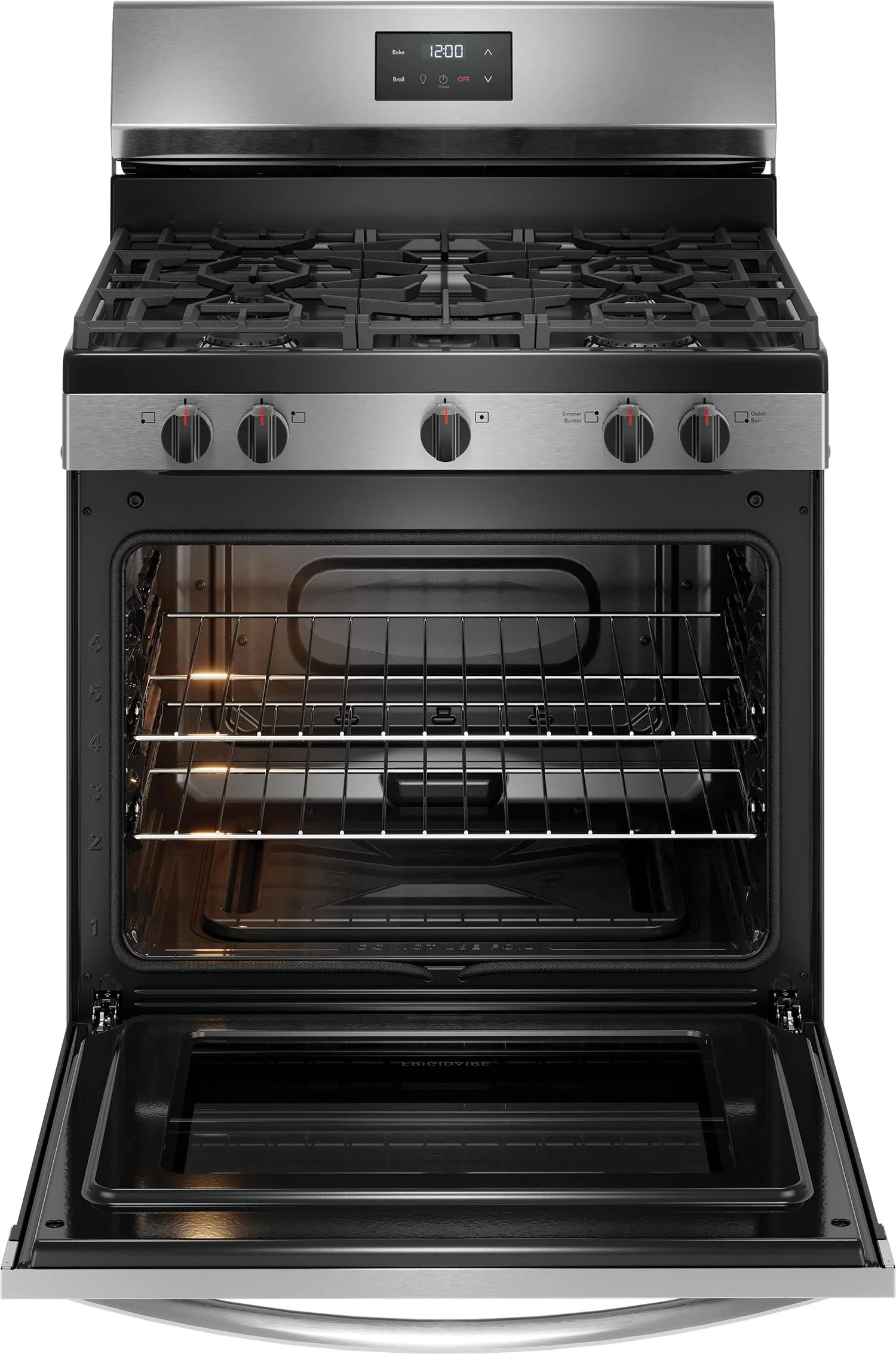 Frigidaire Stainless Steel 30" Gas Range (5.1 Cu. Ft) - FCRG3052BS - Image 3