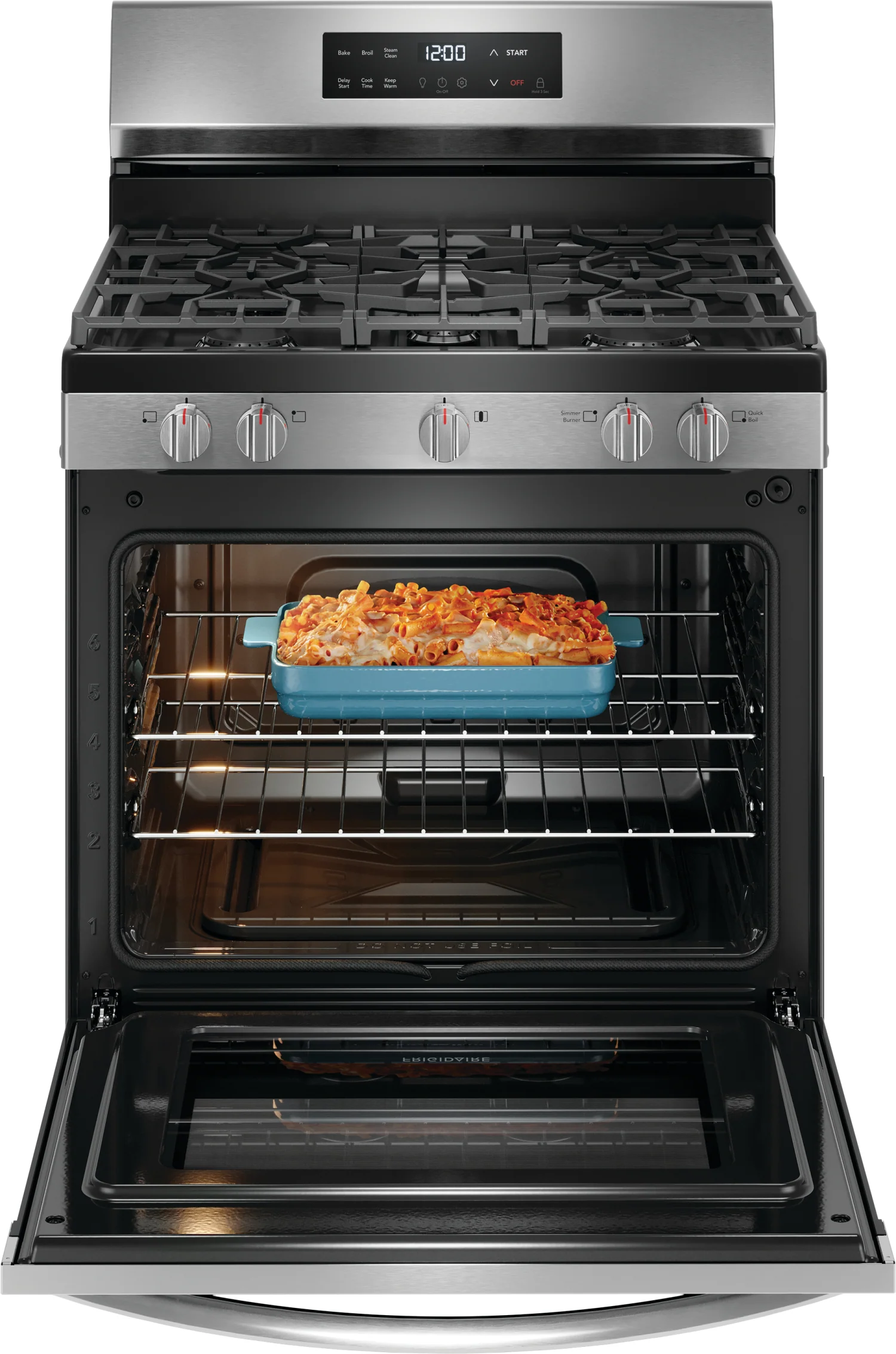Frigidaire Stainless Steel 30" Gas Range with Quick Boil and Even Baking Technology (5.1 Cu. Ft) - FCRG3062AS - Image 4