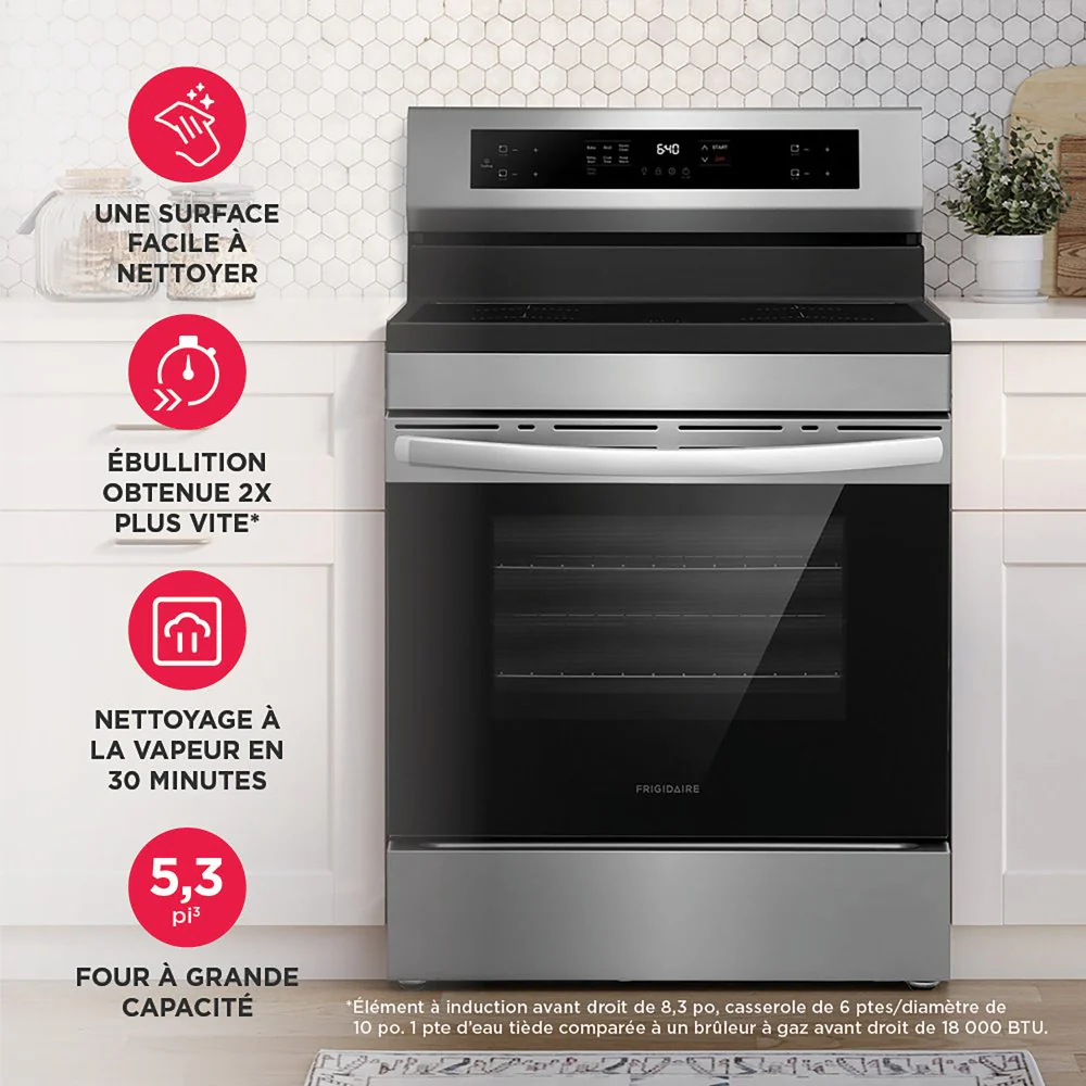 Frigidaire Stainless Steel 30" Rear Control Induction Range (5.3 Cu. Ft.) - FCRI306CAS - Image 6