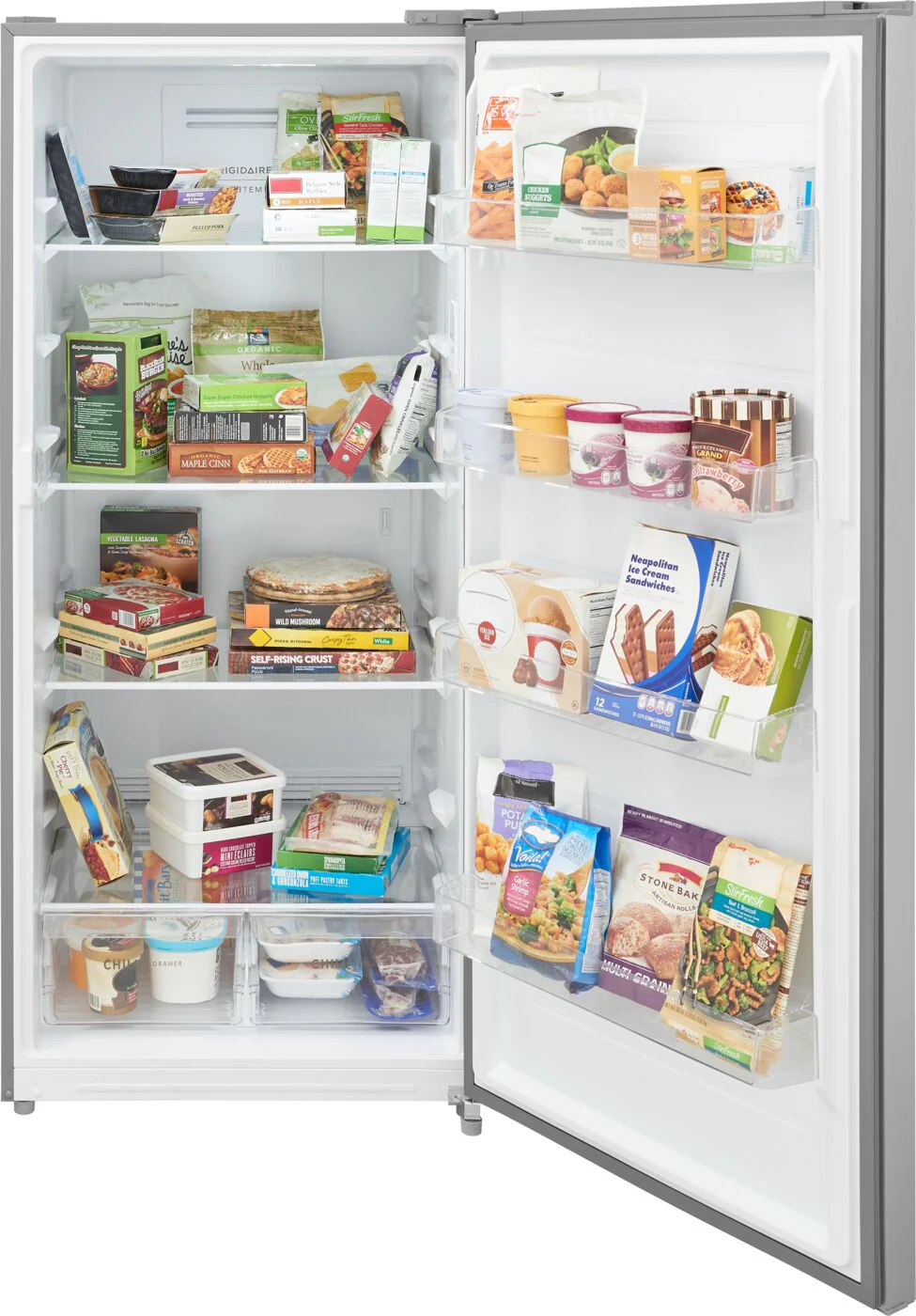 Frigidaire Stainless-Steel Look Convertible Garage Ready Upright Freezer (21 Cu. Ft.) - FFUV2136AV - Image 4