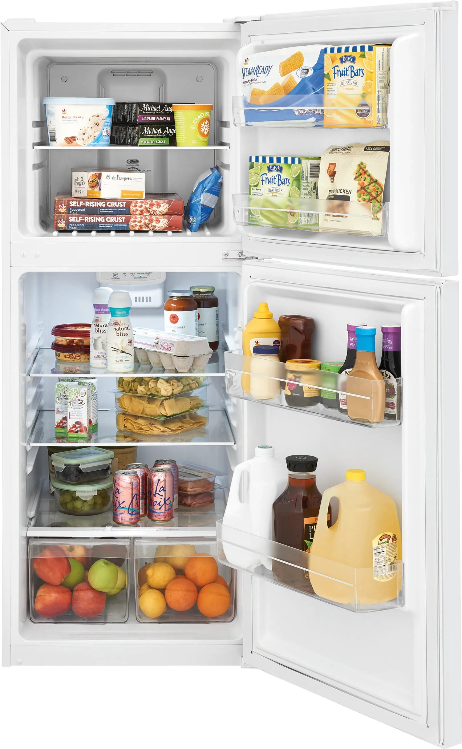 Frigidaire 23.75" 10.1 Cu. Ft. White Top-Freezer Refrigerator - FFET1022UW - Image 5