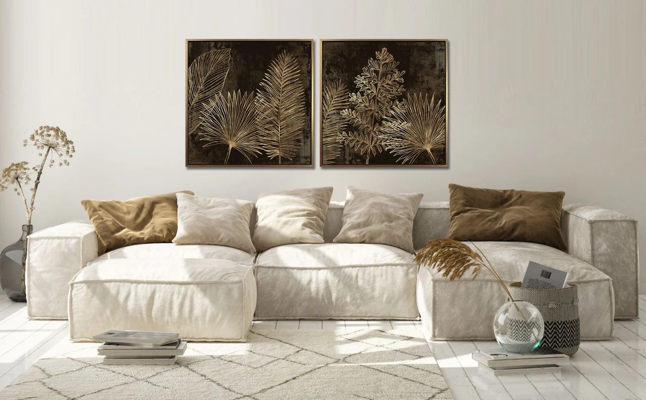 Fronds in Gold II Wall Art - Gold - 33 X 33 - Image 2