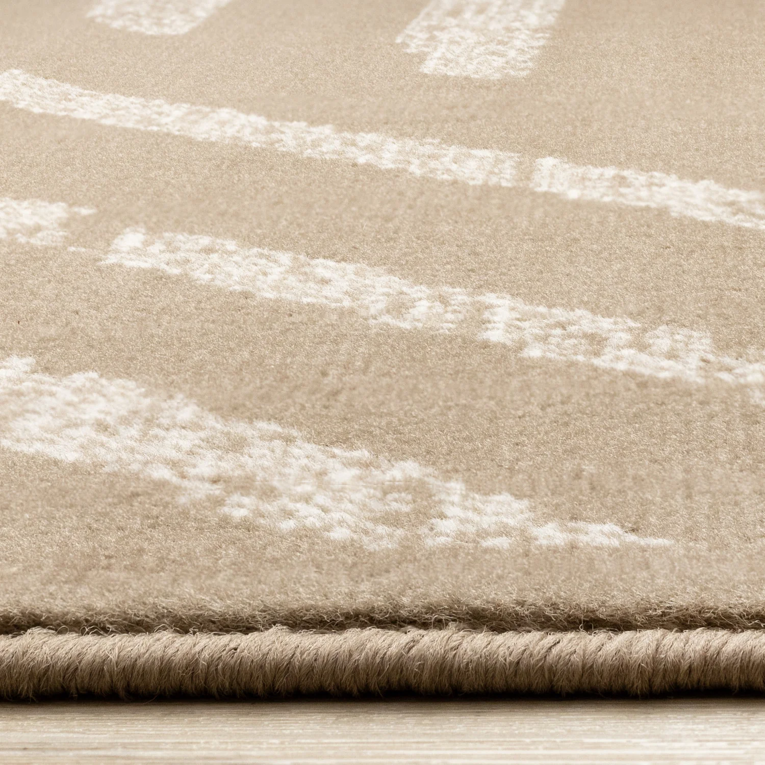 Functional Contemporary Lines Area Rug - 7' X 10' - Brown/Cream - Image 5