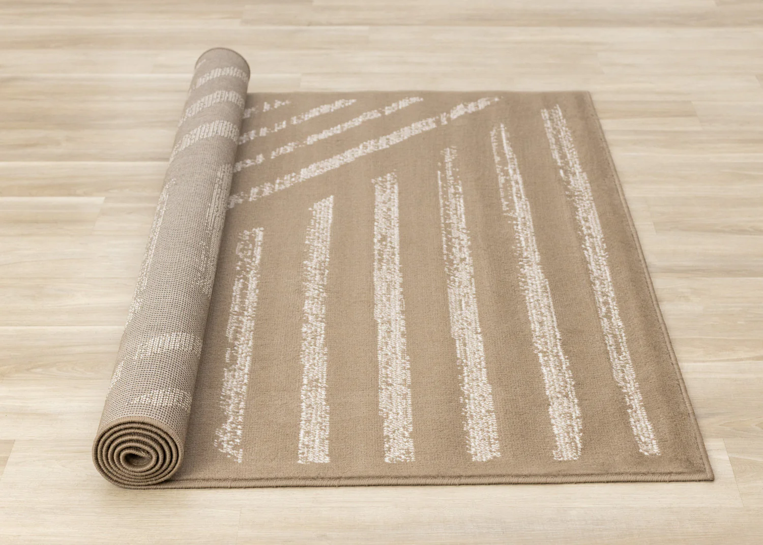 Functional Contemporary Lines Area Rug - 7' X 10' - Brown/Cream - Image 8