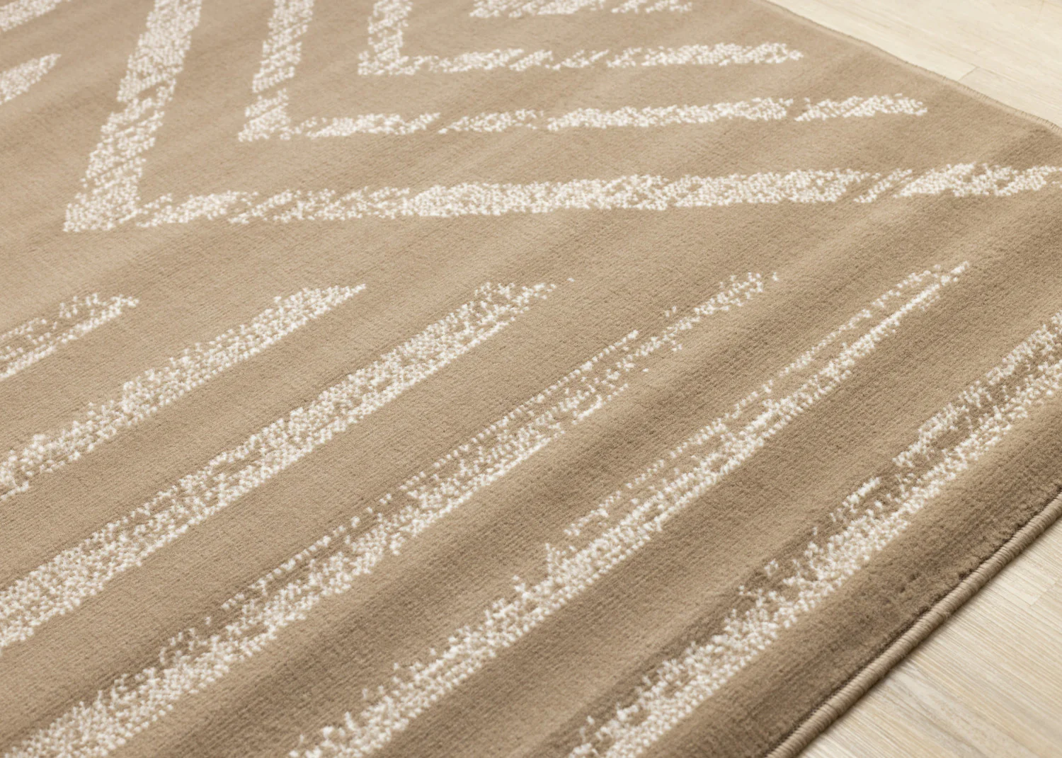 Functional Contemporary Lines Area Rug - 8' X 11' - Brown/Cream - Image 4