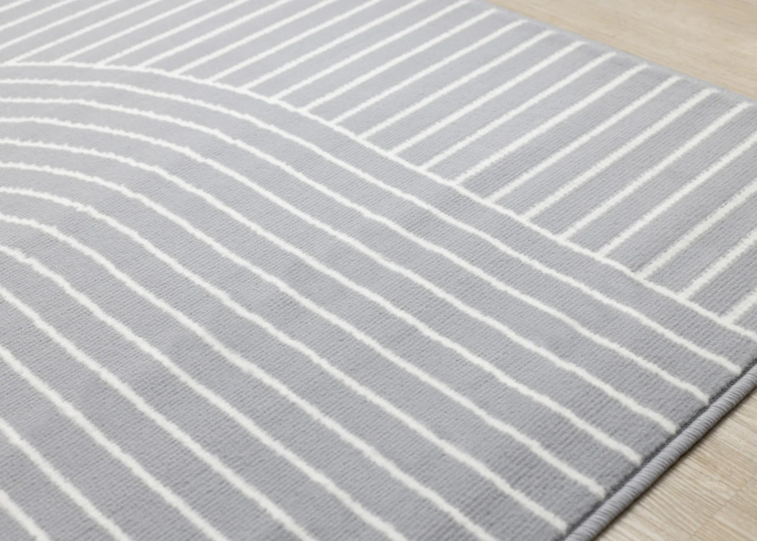 Functional Modern Arches Area Rug - 5' X 8' - Grey/White - Image 4