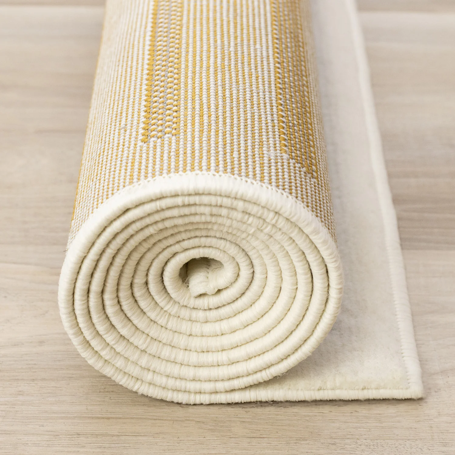 Functional Modern Curves Area Rug - 7' X 10' - Cream/Yellow - Image 13
