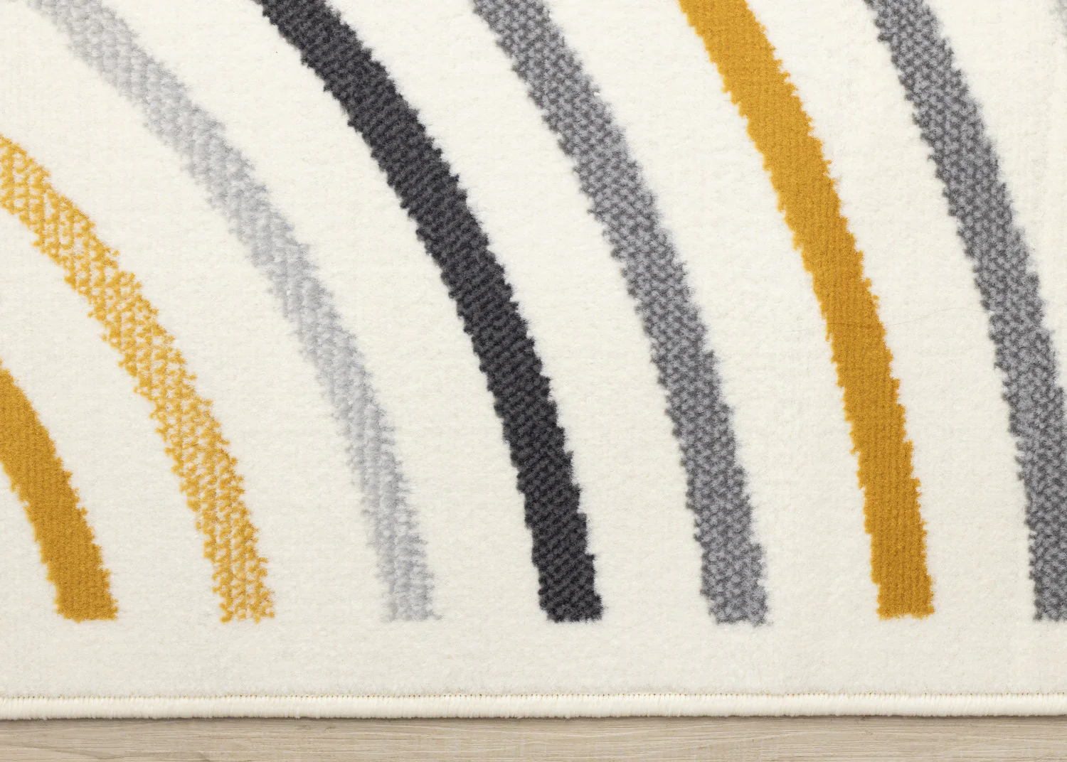 Functional Modern Curves Area Rug - 7' X 10' - Cream/Yellow - Image 9