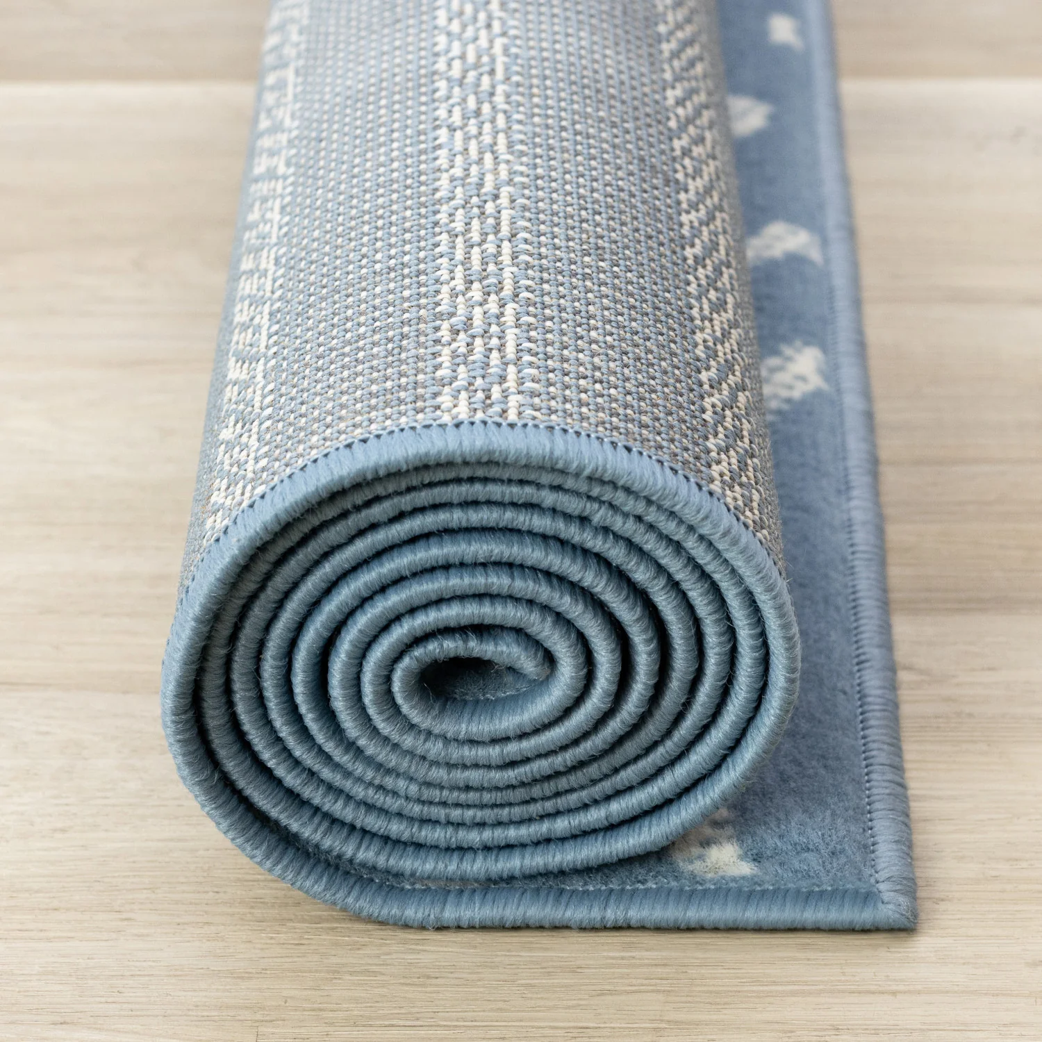 Functional Modern Links Area Rug - 5' X 8' - Blue/Cream - Image 13