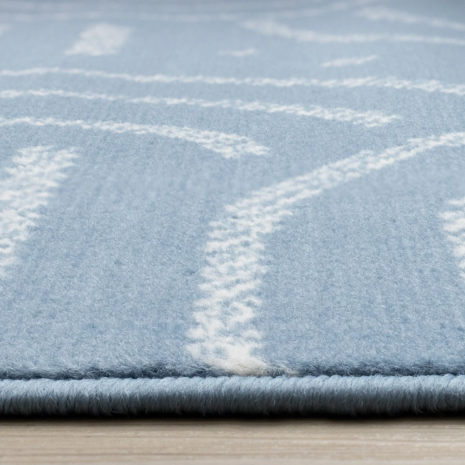 Functional Modern Links Area Rug - 5' X 8' - Blue/Cream - Image 5