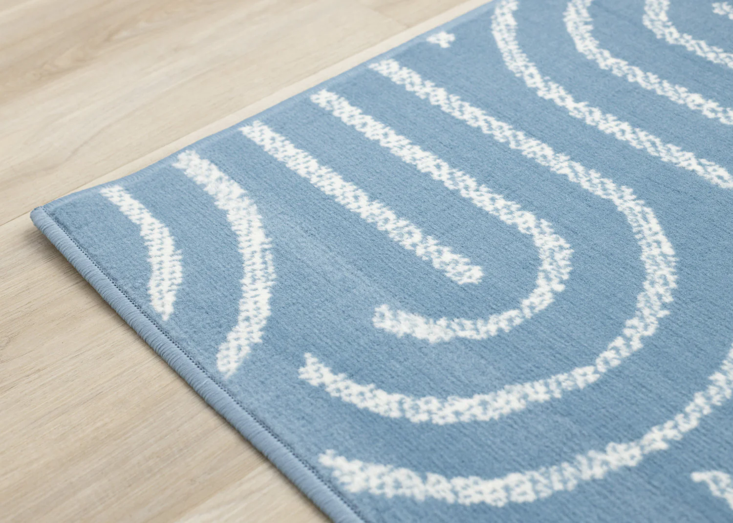 Functional Modern Links Area Rug - 8' X 11' - Blue/Cream - Image 12