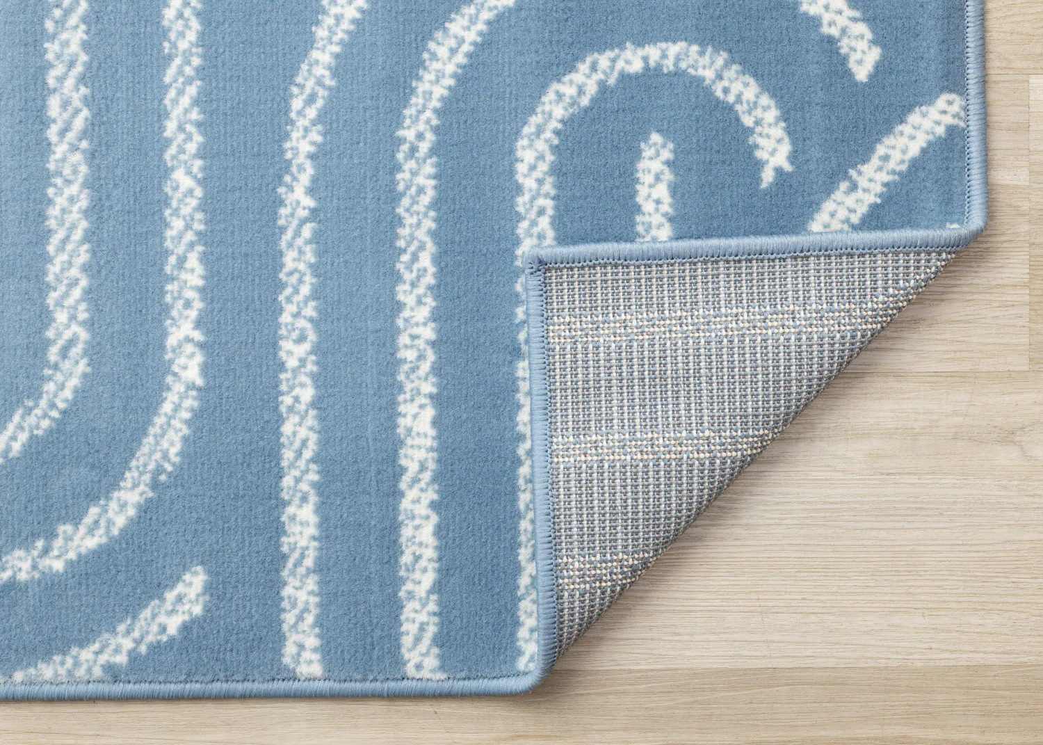 Functional Modern Links Area Rug - 8' X 11' - Blue/Cream - Image 7