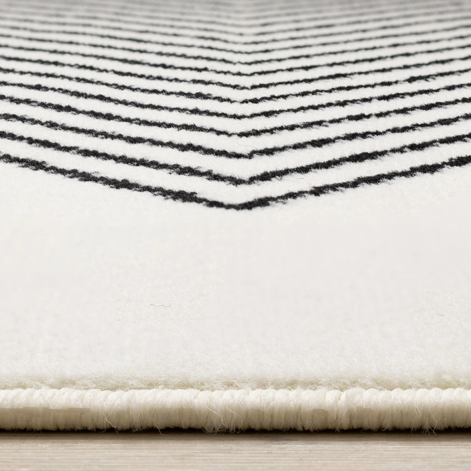 Functional Modern Soundwaves Area Rug - 5' X 8' - White/Black - Image 5