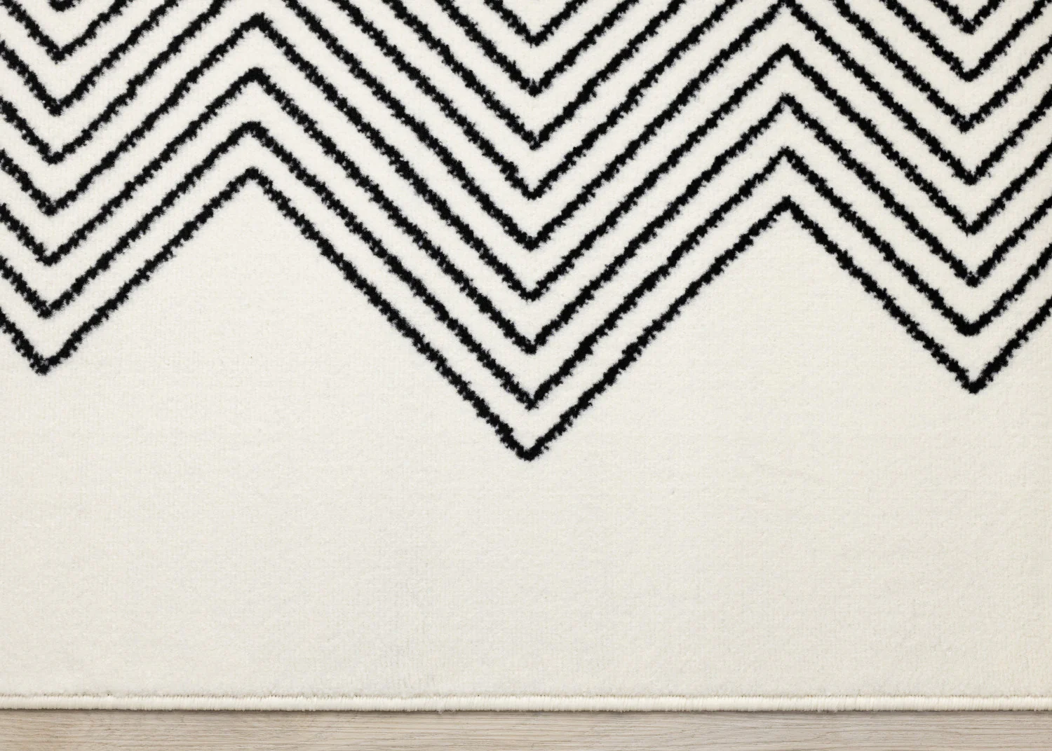 Functional Modern Soundwaves Area Rug - 5' X 8' - White/Black - Image 9