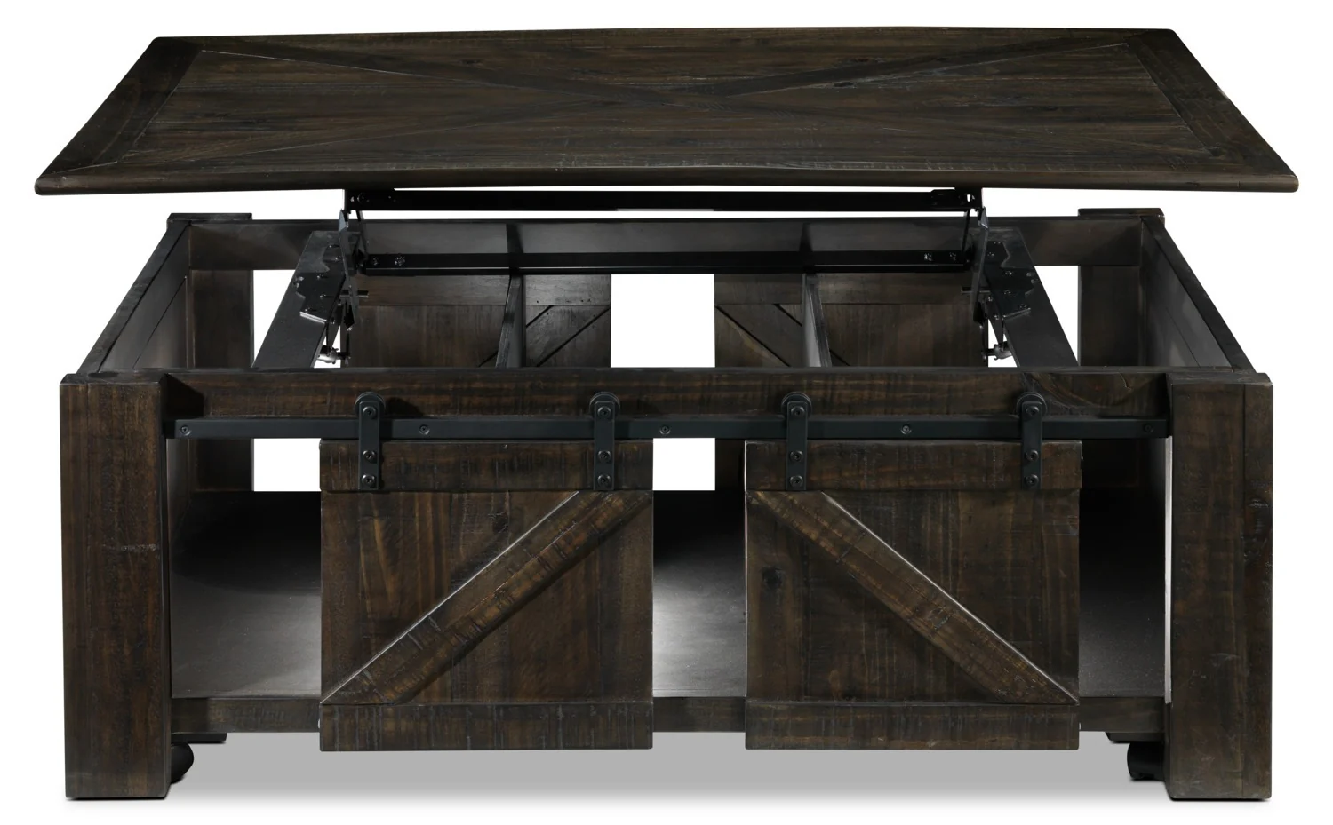 Gable 50" Lift-Top Coffee Table - Weathered Charcoal - Image 4