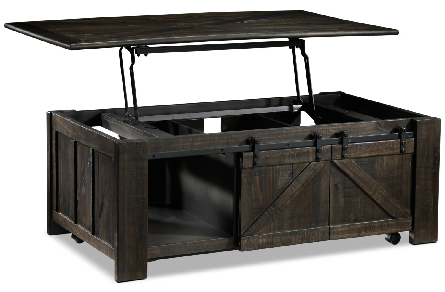 Gable 50" Lift-Top Coffee Table - Weathered Charcoal - Image 5