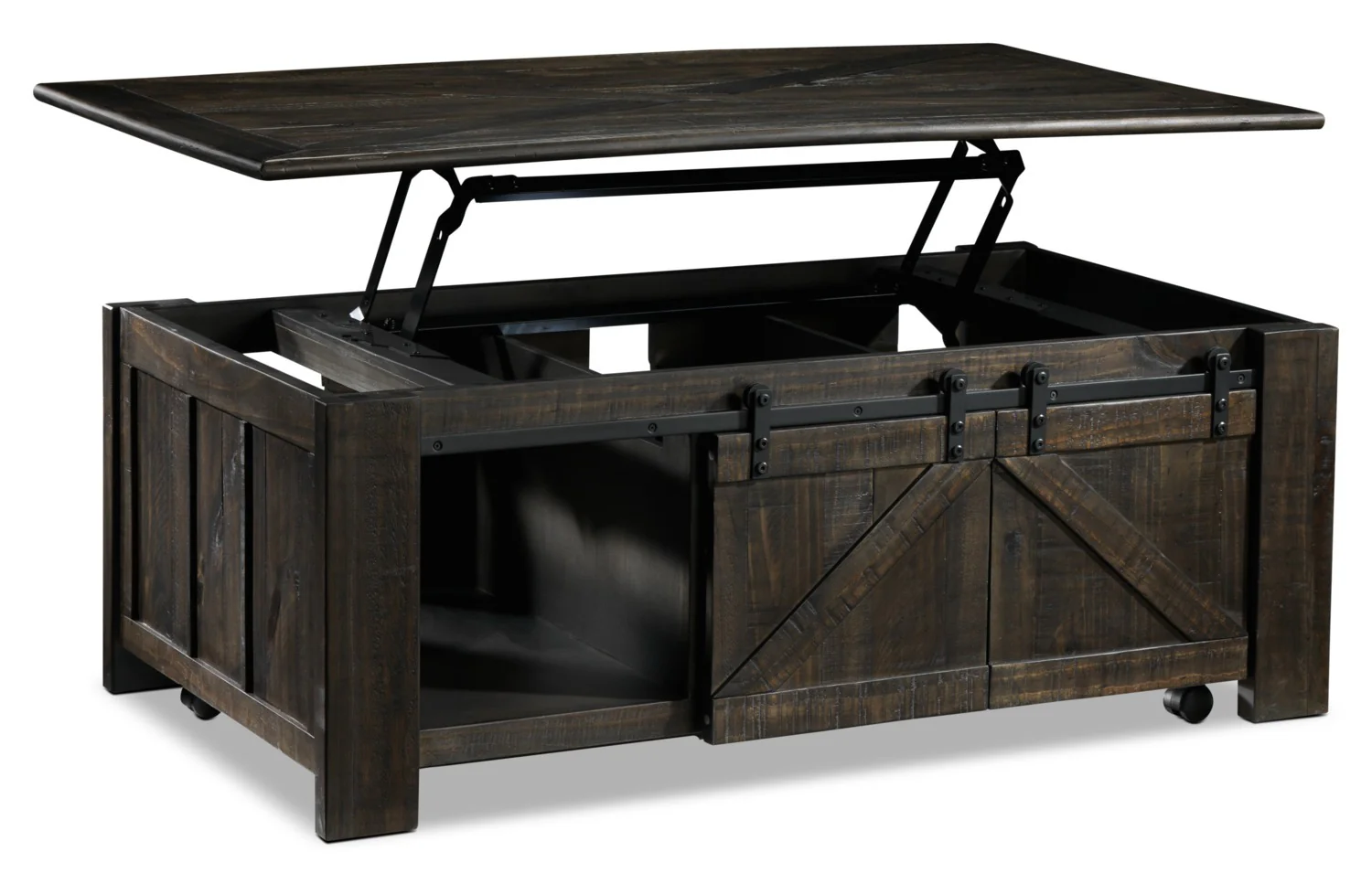 Gable 50" Lift-Top Coffee Table - Weathered Charcoal - Image 6