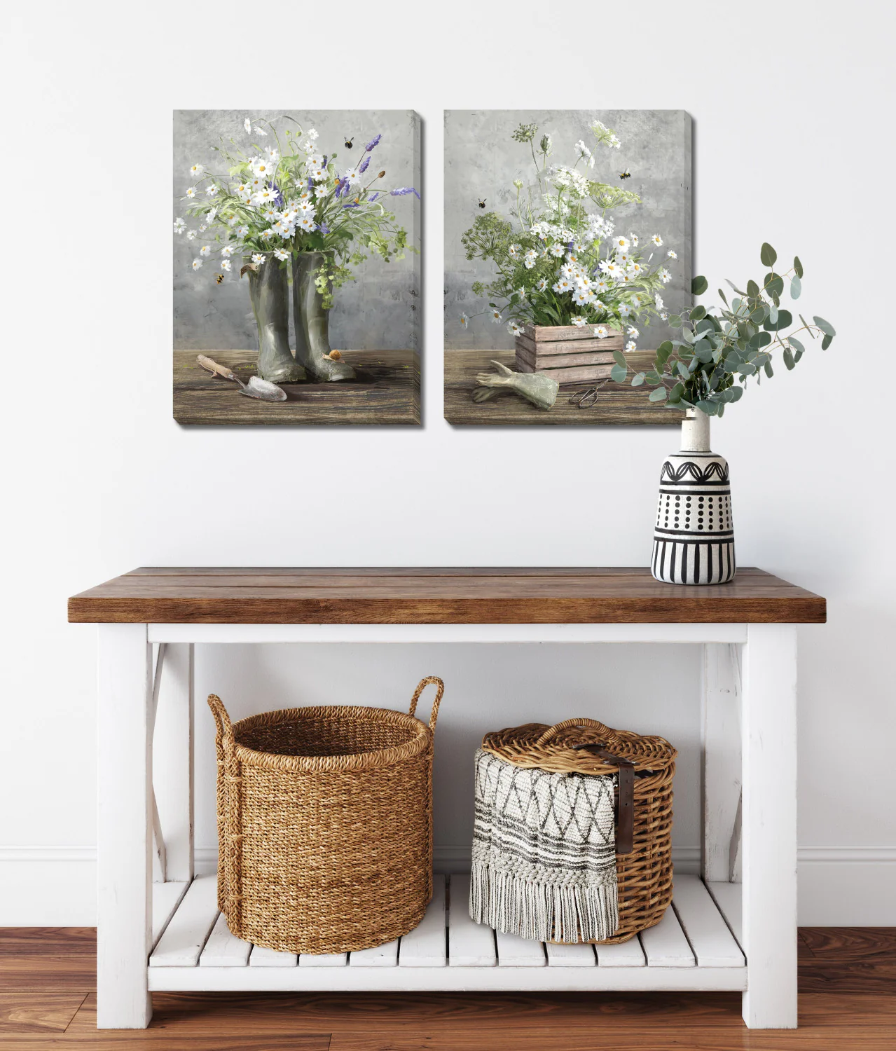Garden Charmers Wall Art - Grey/Green - 16 X 20 - Set of Two - Image 2