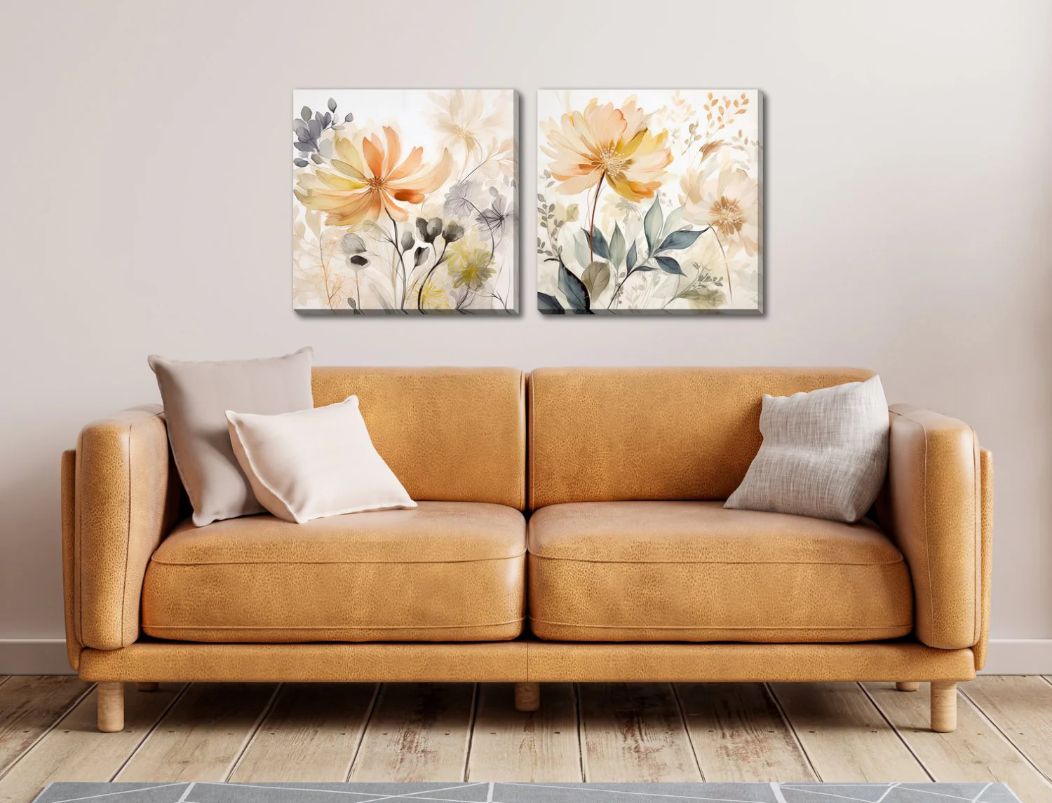 Garden Petals II Wall Art - Natural - 24 X 24 - Image 2