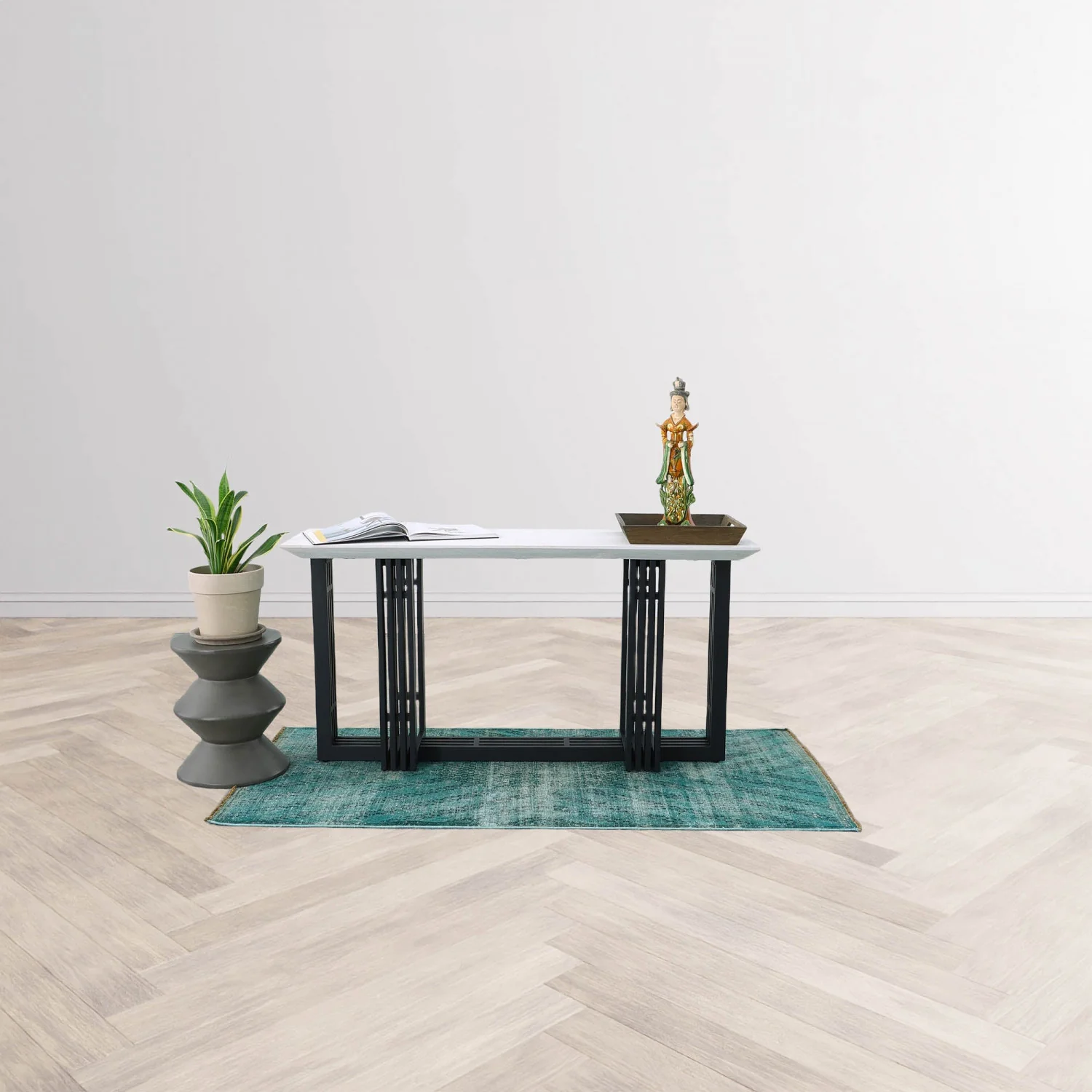 Gavrin Inverted Side Table - Dark Grey - Image 4