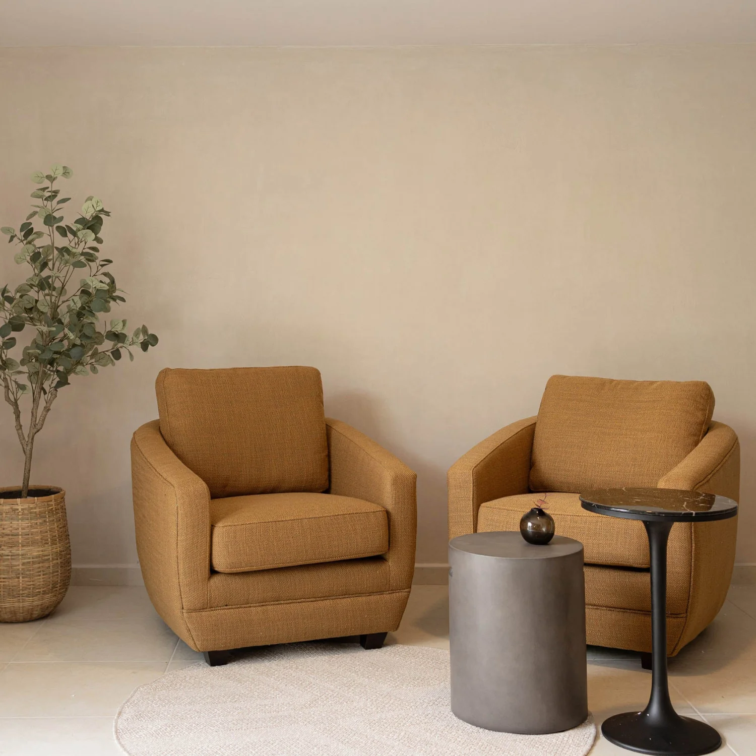 Gavrin Round Side Table With Handle - Dark Grey - Image 6
